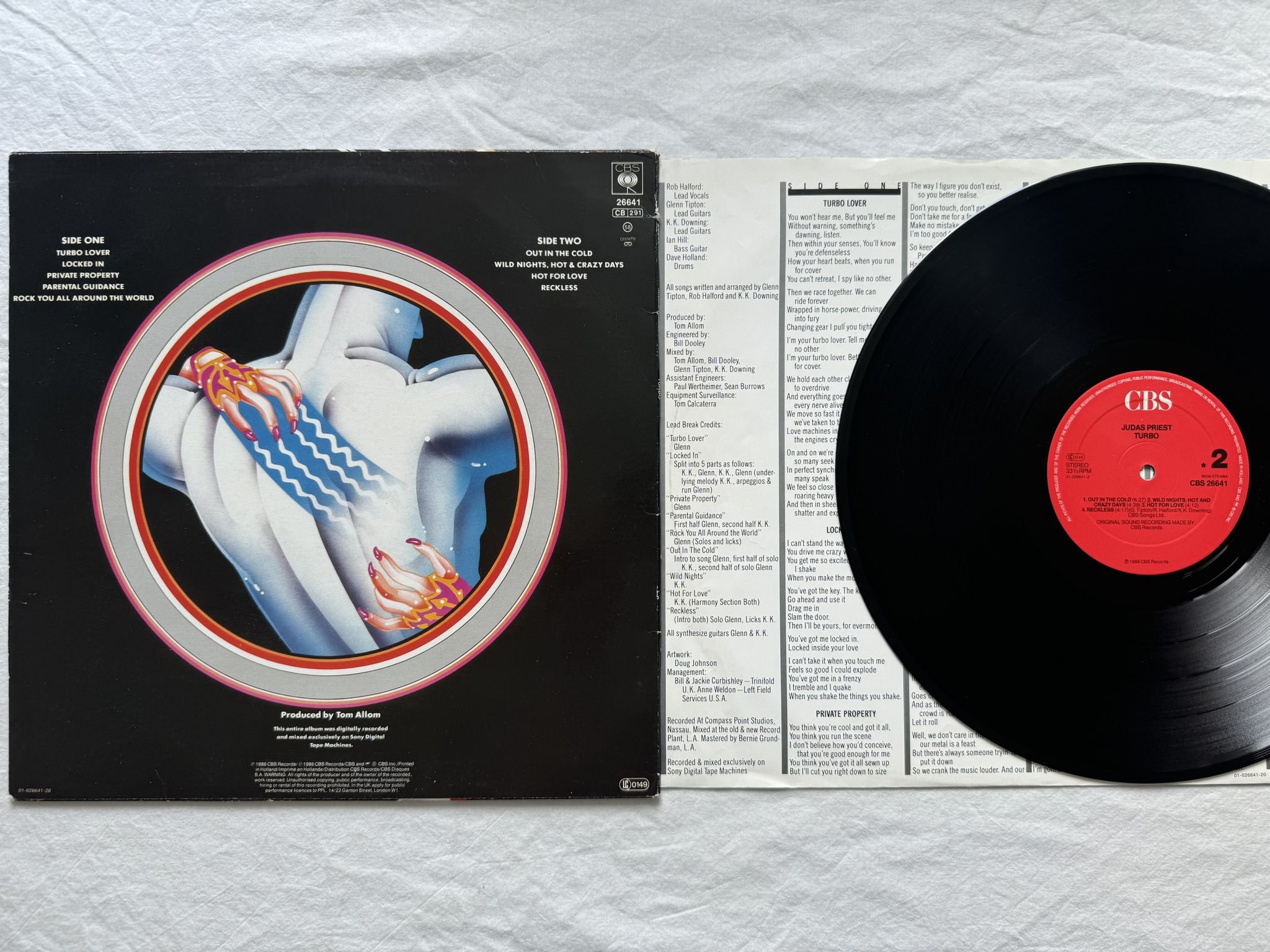 Omslagsbild för skivan JUDAS PRIEST turbo LP -86 CBS 26641