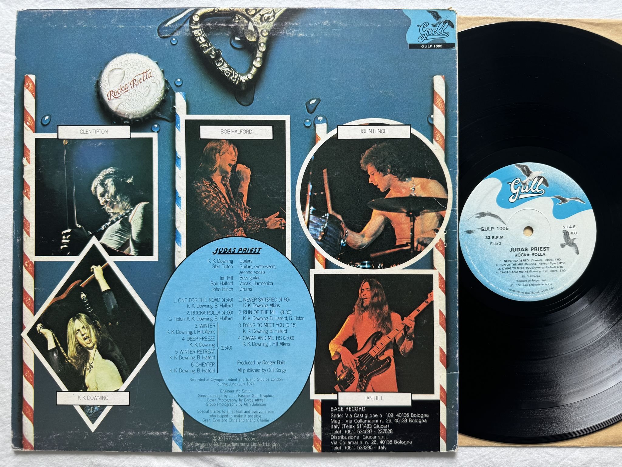 Omslagsbild för skivan JUDAS PRIEST rocka rolla LP -74 GULP.1005 Gull
