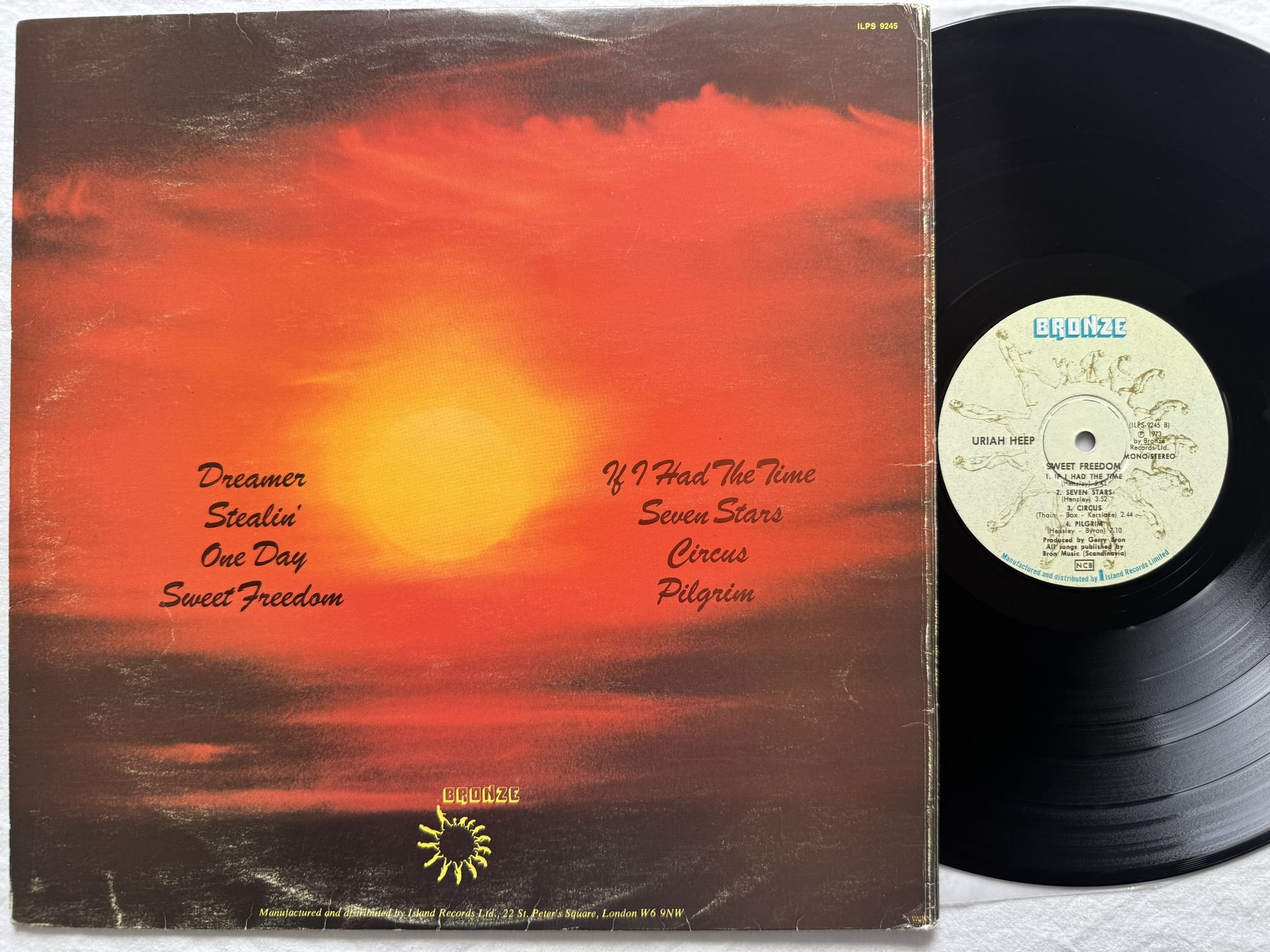 Omslagsbild för skivan URIAH HEEP sweet freedom ILPS 9245 Bronze