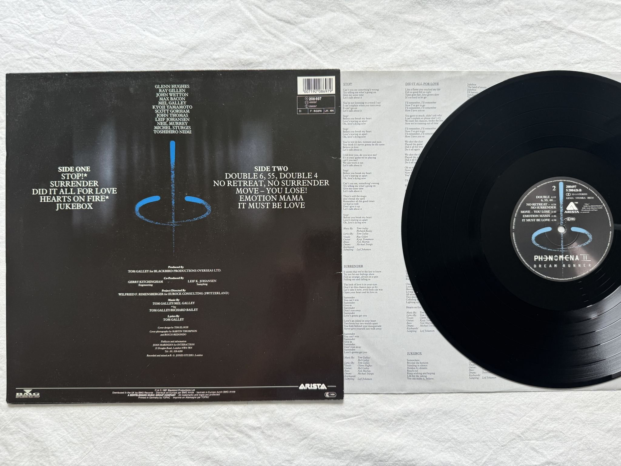 Omslagsbild för skivan PHENOMENA II dream runner LP -87 208 697 Arista