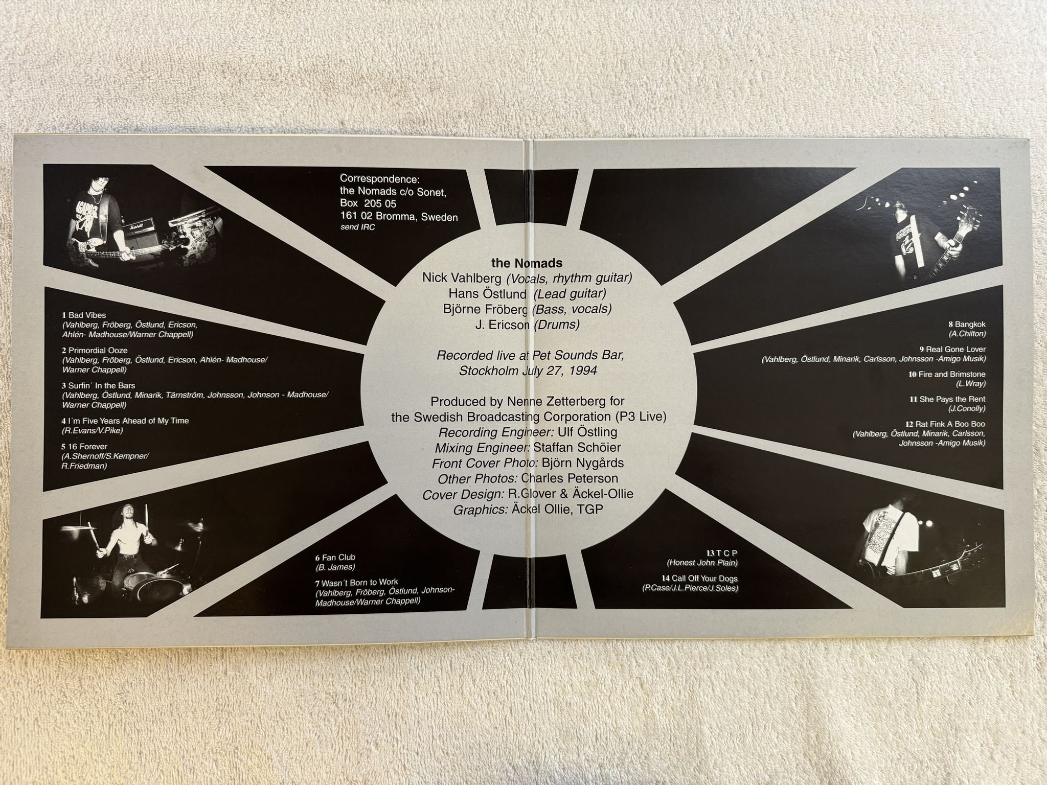 Omslagsbild för skivan THE NOMADS made in Japan (recorded in sweden) LP -96 MR 102 Munster Records