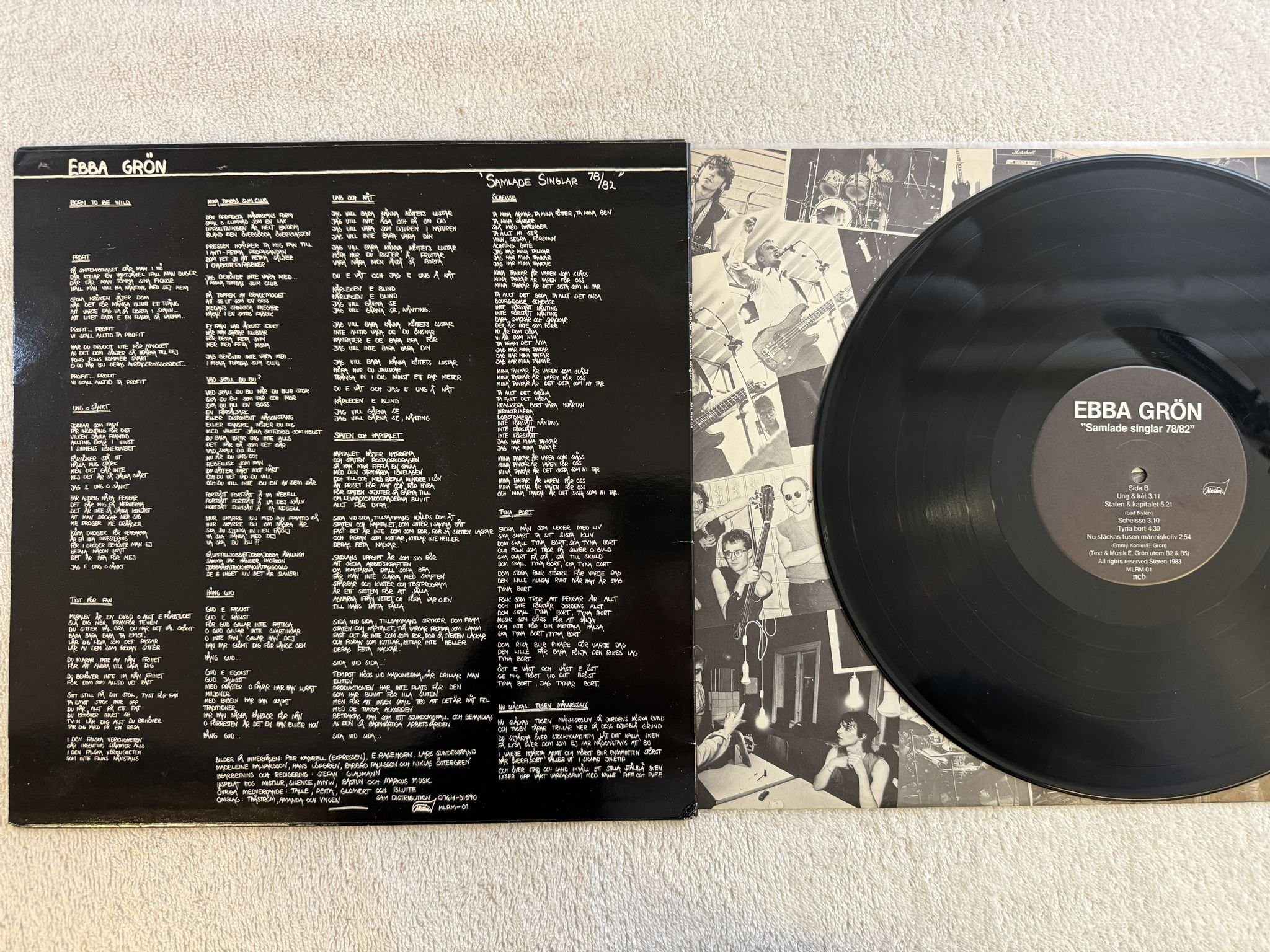 Omslagsbild för skivan EBBA GRÖN samlade singlar LP -83 SWE MLRM-01 Mistlur