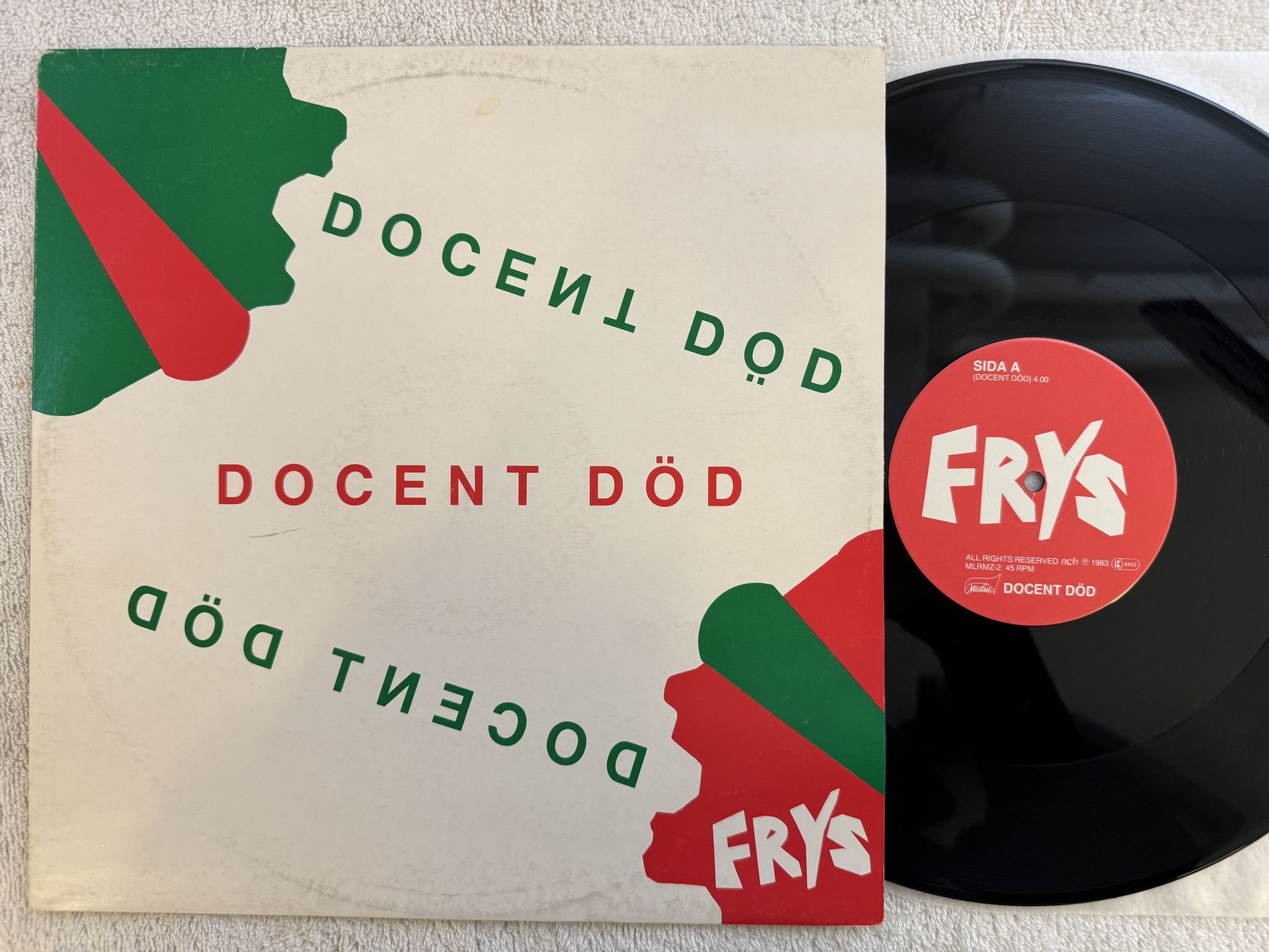 Omslagsbild för skivan DOCENT DÖD frys LP -83 SWE MLRMZ-2 Mistlur