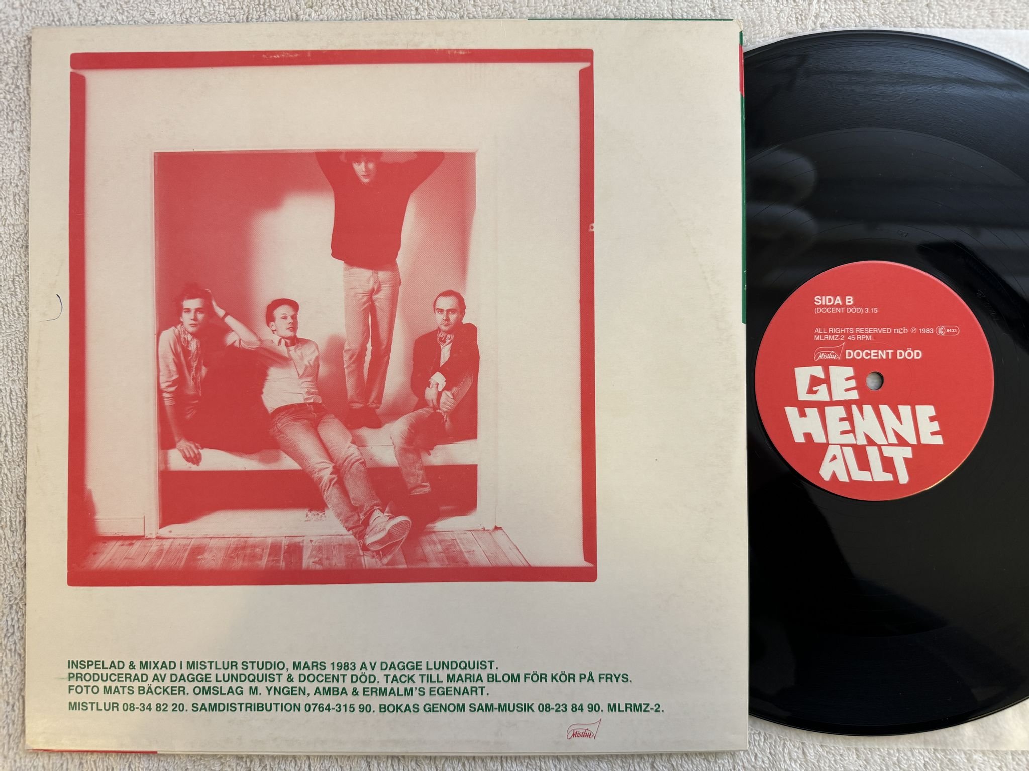 Omslagsbild för skivan DOCENT DÖD frys LP -83 SWE MLRMZ-2 Mistlur