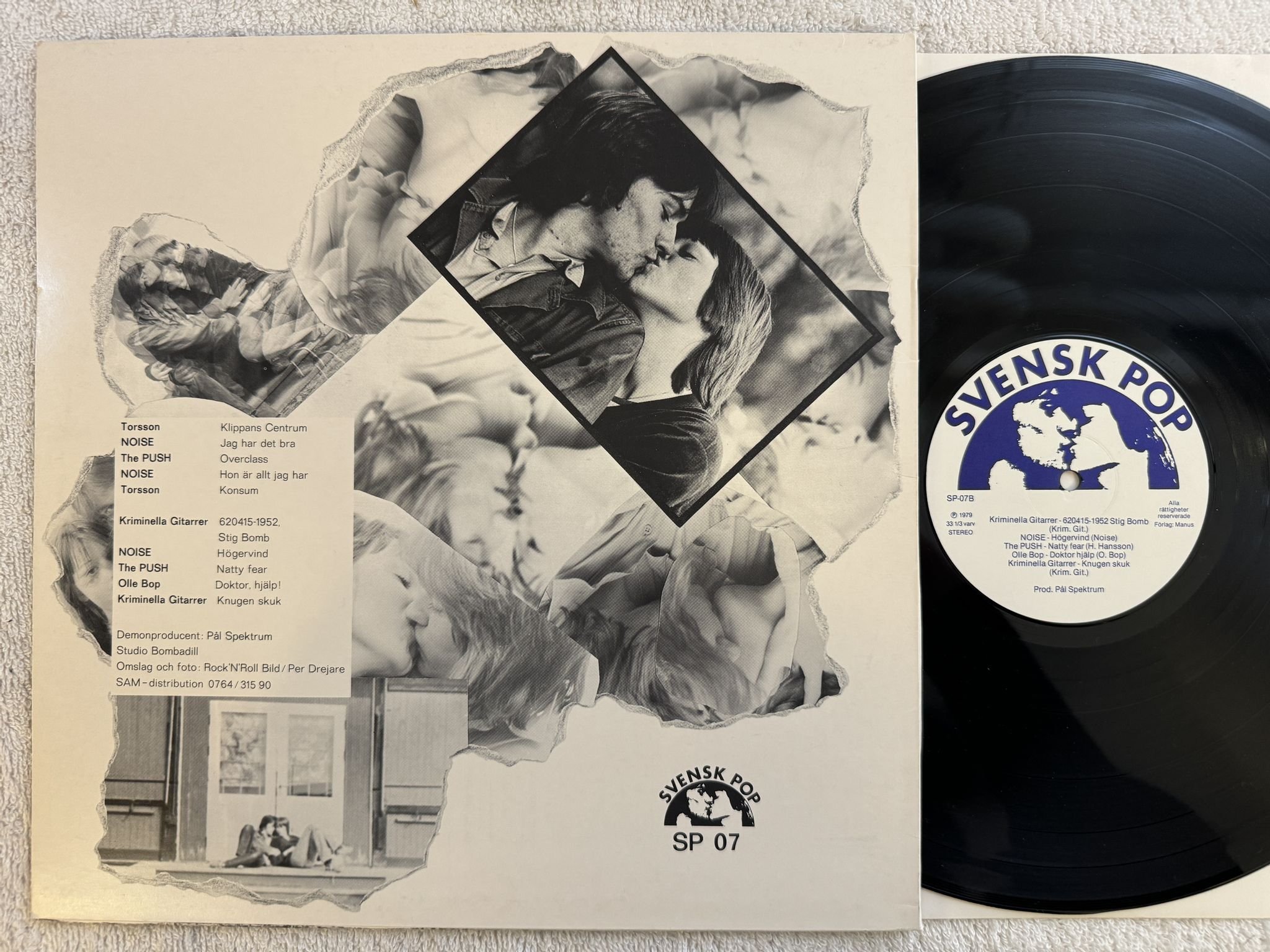 Omslagsbild för skivan VARIOUS svensk pop LP -79 SWE SP 07 Svenska Pop Frabriken