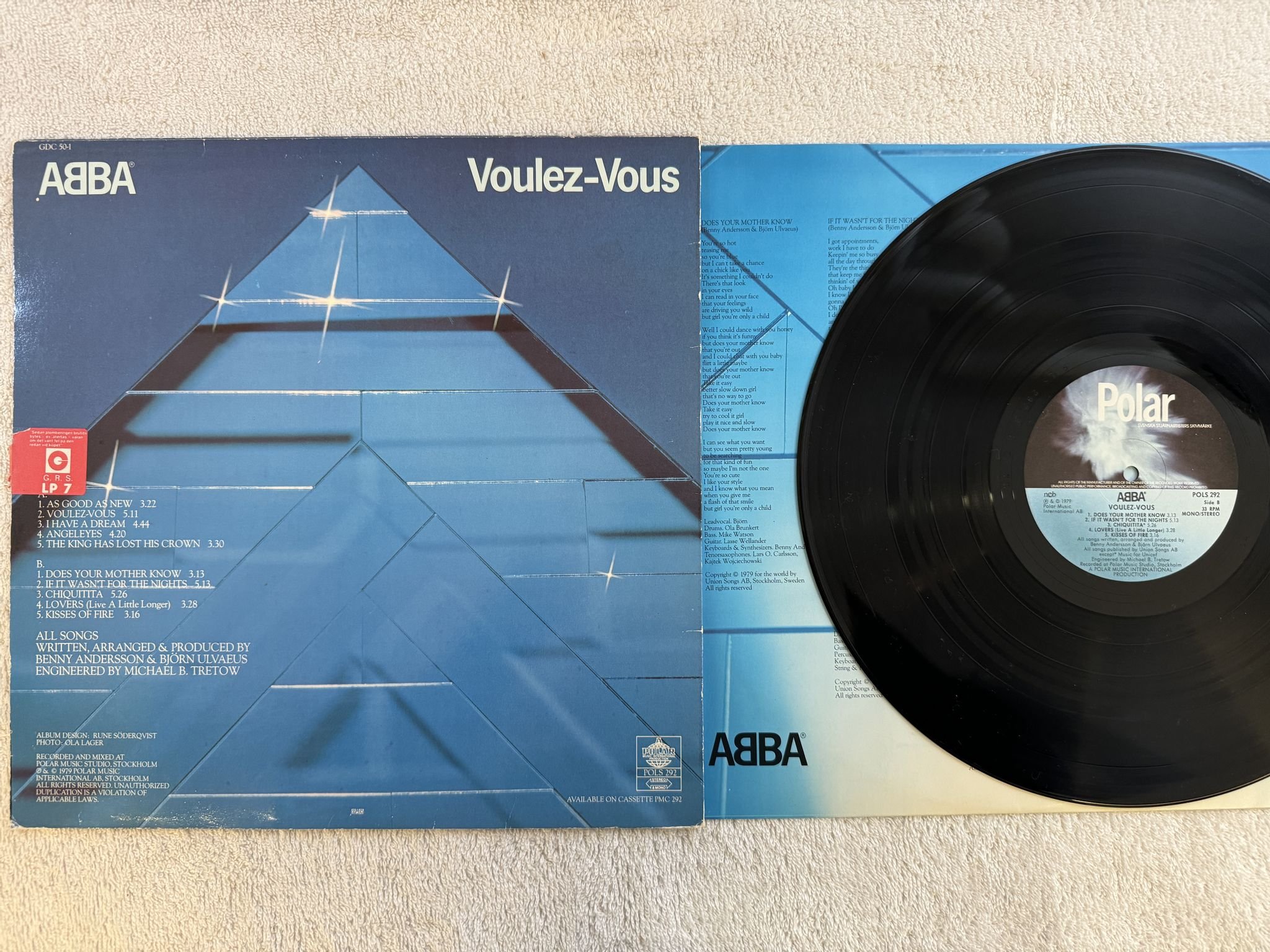 Omslagsbild för skivan ABBA voulez-vous LP -79 SWE POLS 292 Polar