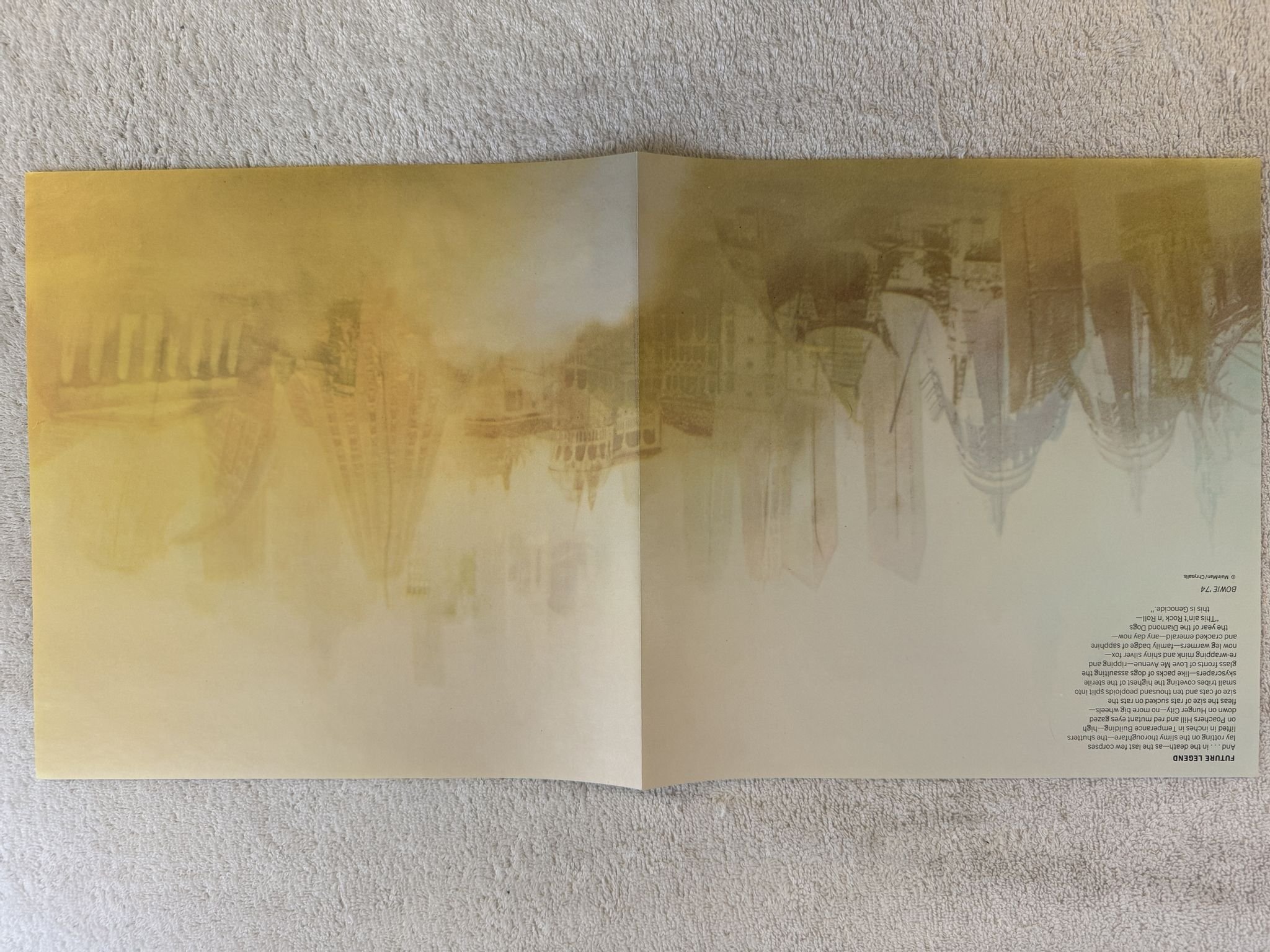 Omslagsbild för skivan BOWIE diamond dogs LP -81 INTS 5068 RCA International