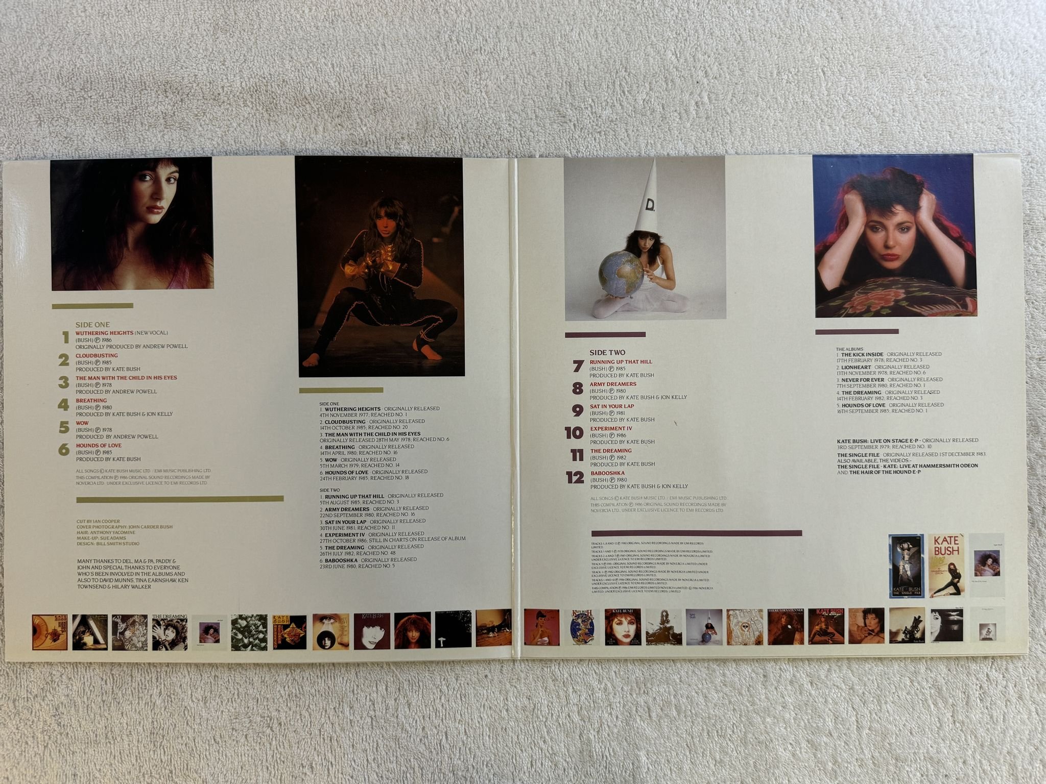 Omslagsbild för skivan KATE BUSH the whole story LP -86 KBTV 1 EMI