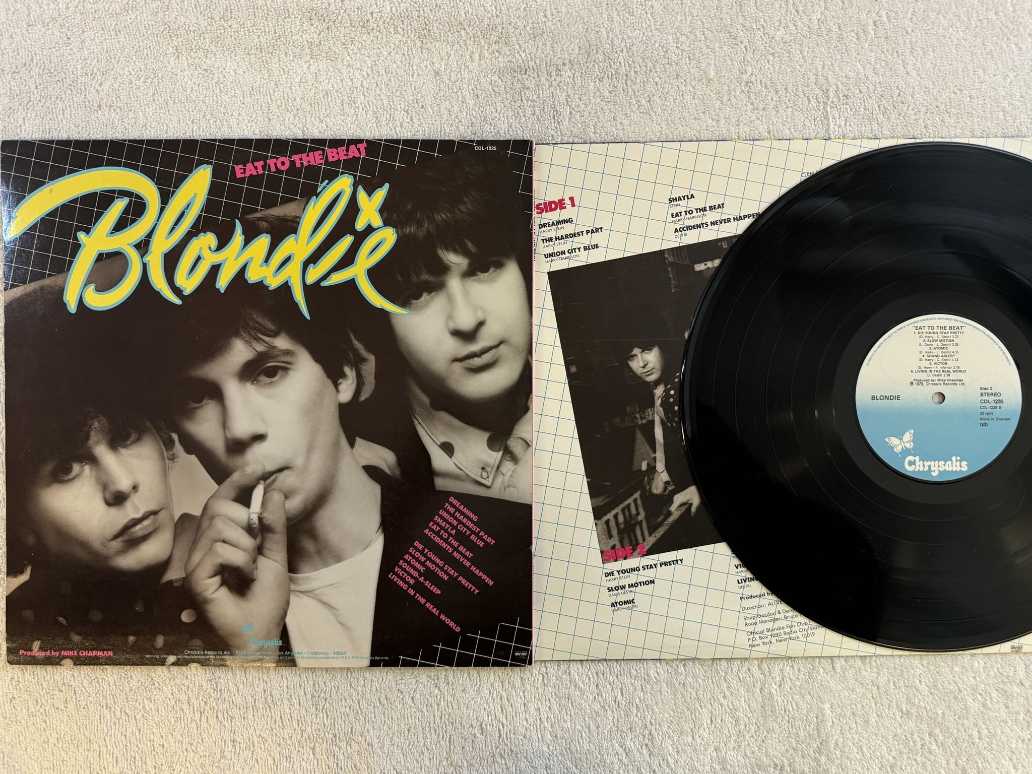 Omslagsbild för skivan BLONDIE eat to the beat LP -79 CDL-1225 Chrysalis