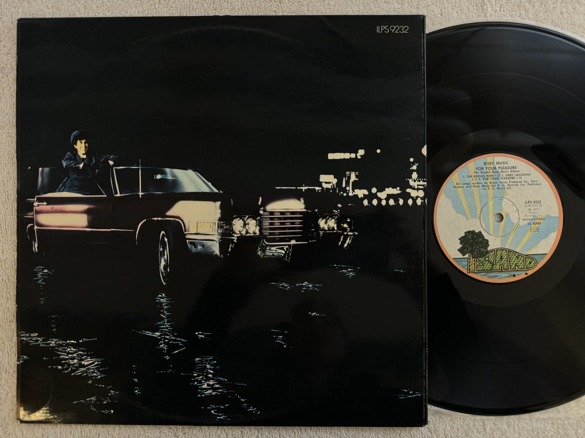 Omslagsbild för skivan ROXY MUSIC for your pleasure LP -73 ILPS 9232 Island Records
