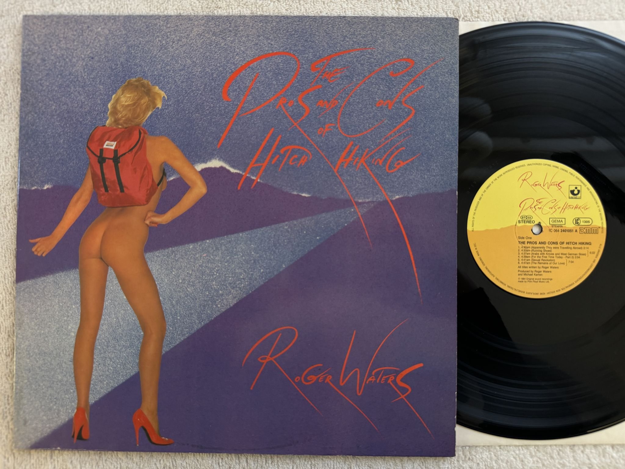 Omslagsbild för skivan ROGER WATERS the pros and cons... LP -84 1C 064 2401051 Harvest