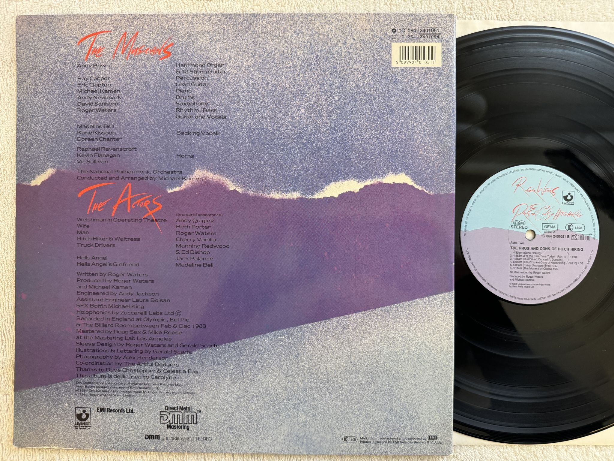 Omslagsbild för skivan ROGER WATERS the pros and cons... LP -84 1C 064 2401051 Harvest