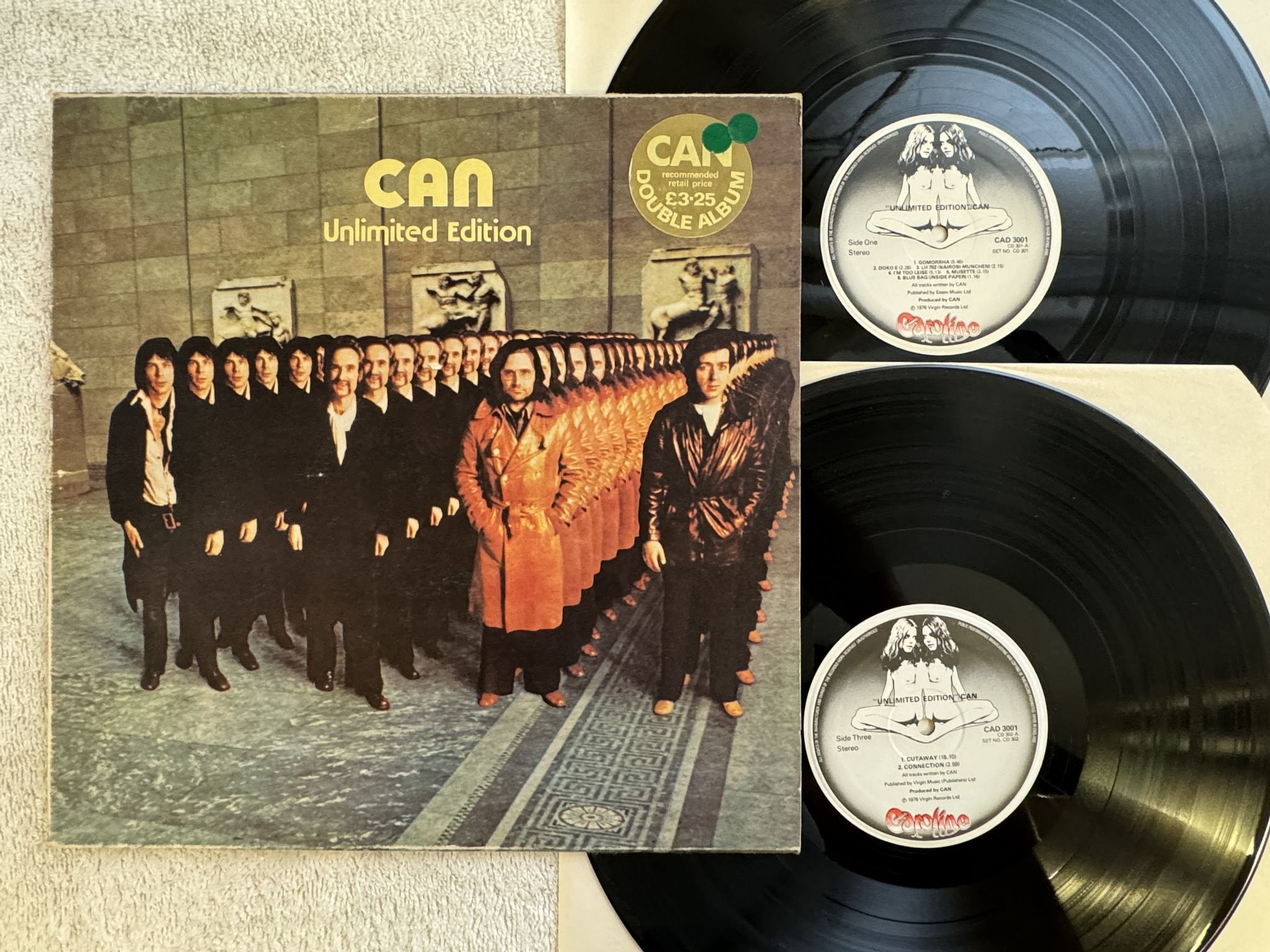 Omslagsbild för skivan CAN unlimited edition LP -76 UK CAD 3001 Virgin Records