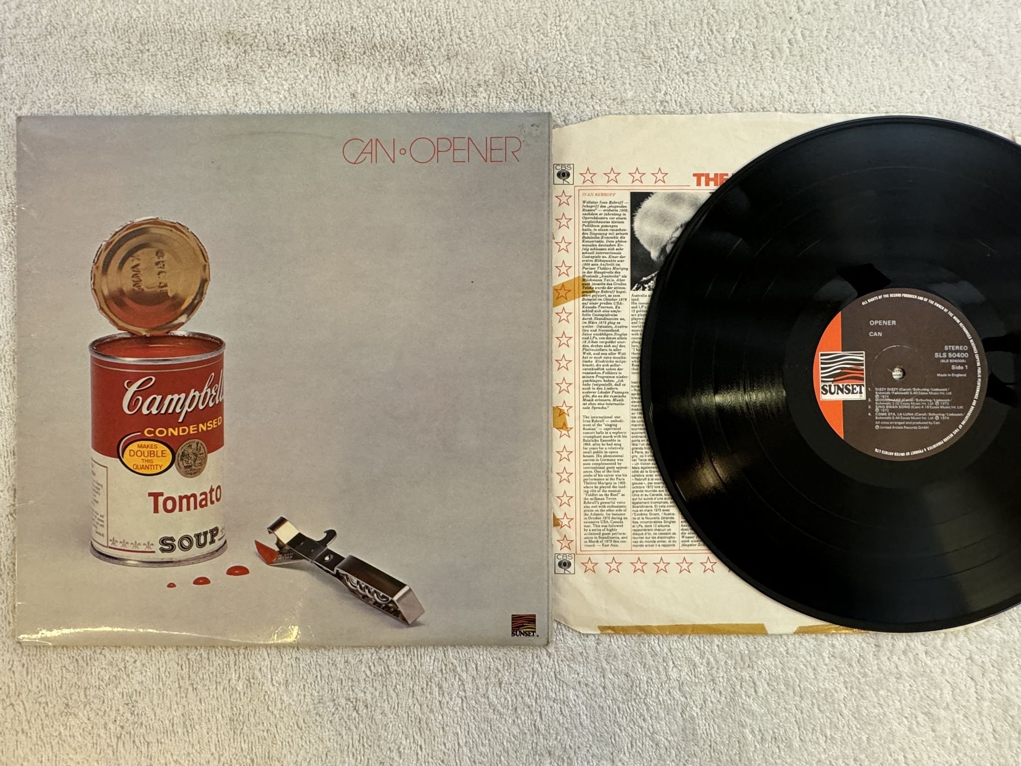 Omslagsbild för skivan CAN opener LP -76 SLS 50400 Sunset Records