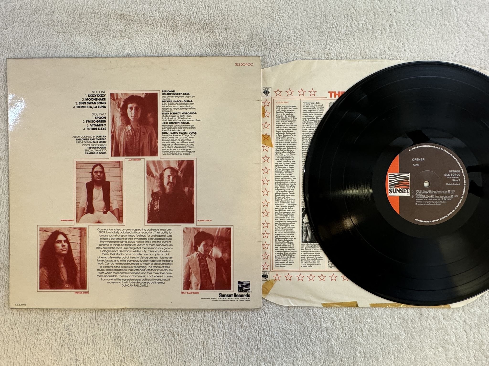 Omslagsbild för skivan CAN opener LP -76 SLS 50400 Sunset Records