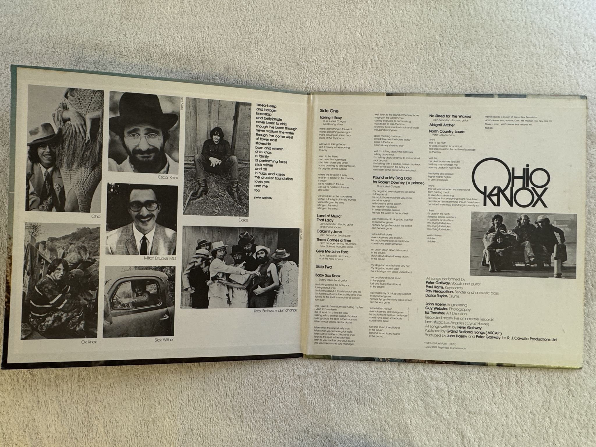 Omslagsbild för skivan OHIO KNOX ohio knox LP -71 RS 6435 Reprise Records