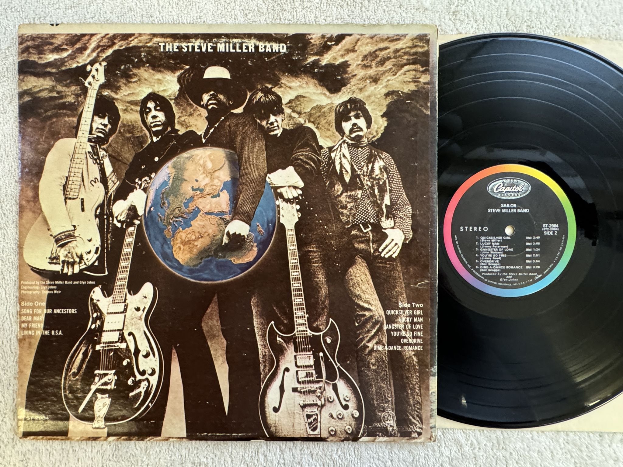Omslagsbild för skivan THE STEVE MILLER BAND sailor LP -68 US ST 2984 Capitol Records