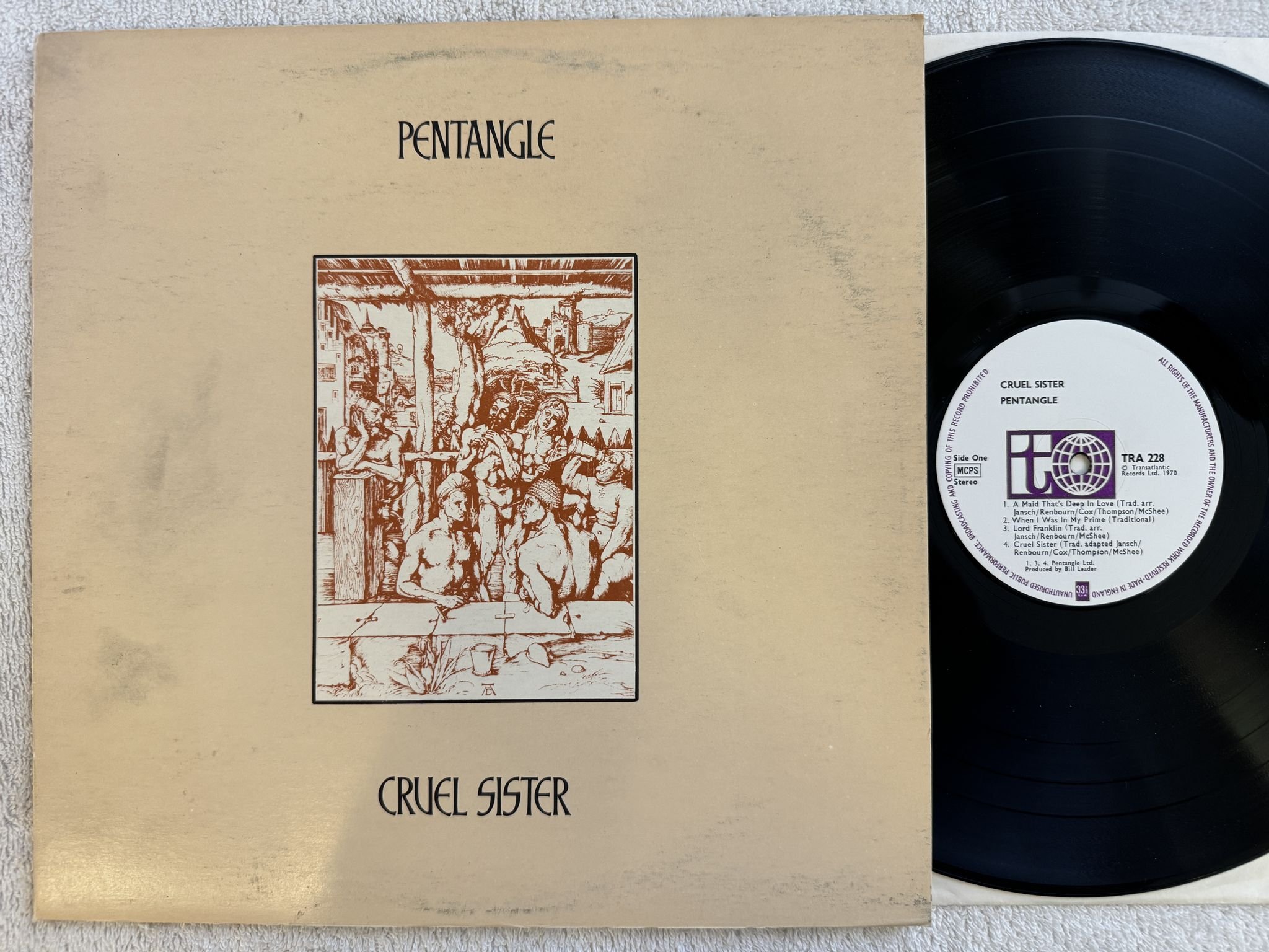 Omslagsbild för skivan PENTANGLE cruel sister LP -70 TRA 228 Transatlantic Records