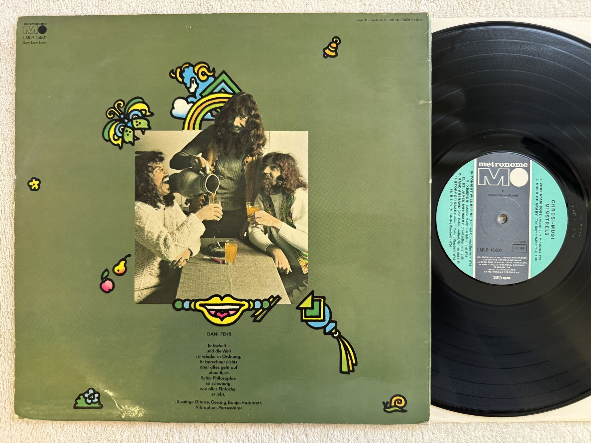 Omslagsbild för skivan MINSTRELS chrusimusi LP -71 LMLP 15801 Metronome