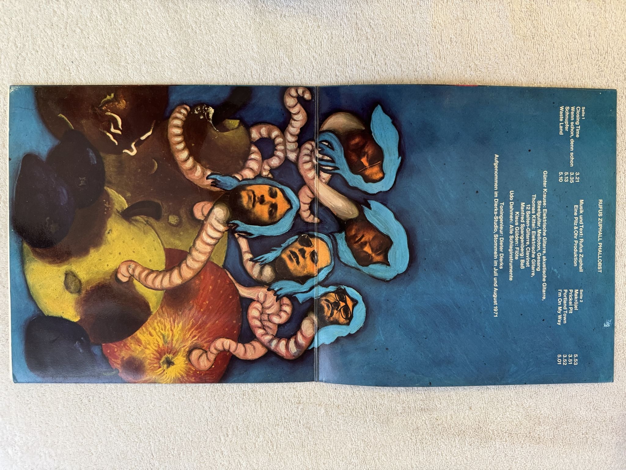 Omslagsbild för skivan RUFUS ZUPHALL phallobst LP -81 20 21099-5 Pilz