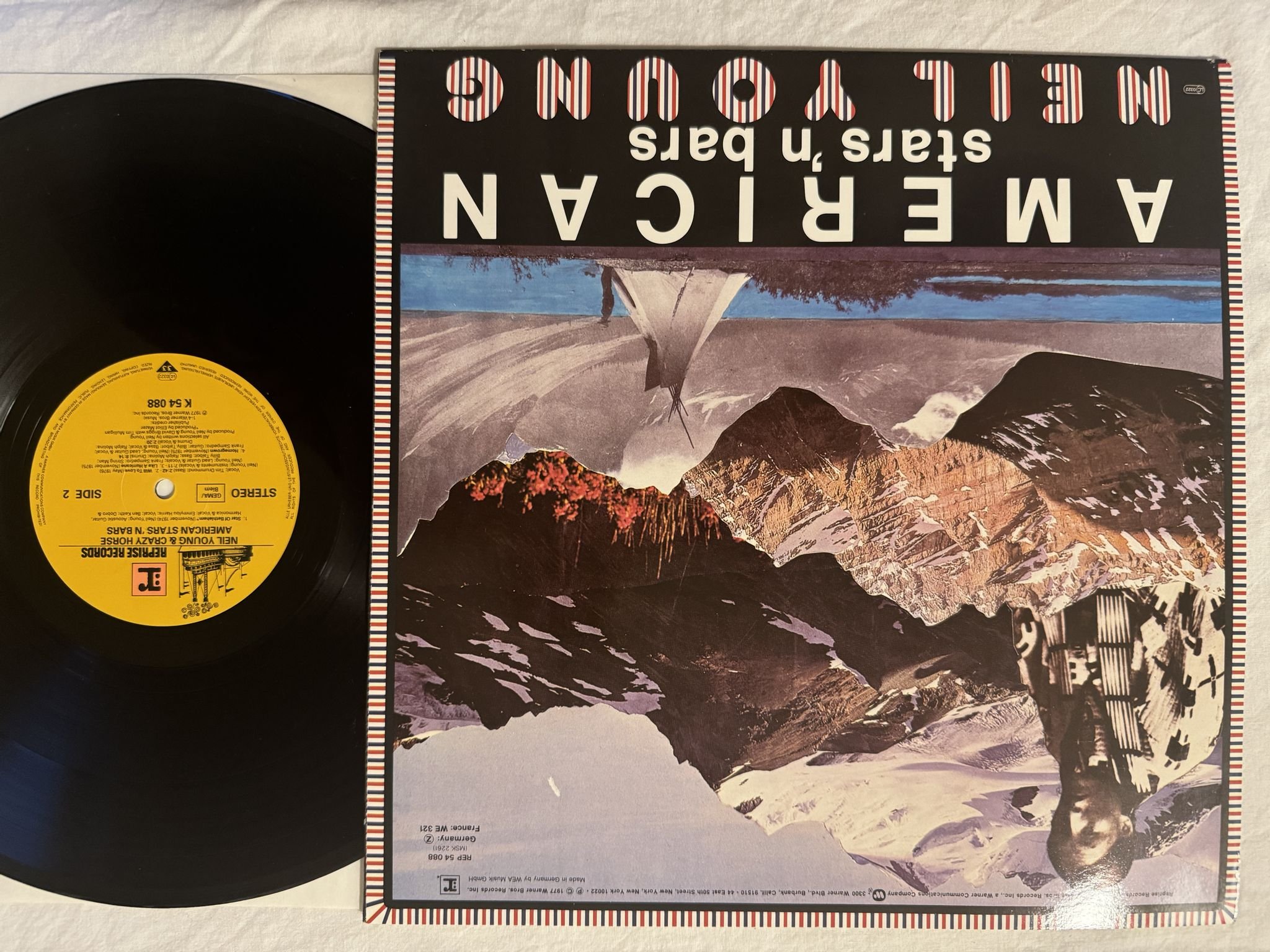 Omslagsbild för skivan NEIL YOUNG american stars 'n bars LP -78 REP 54 088 Reprise Records