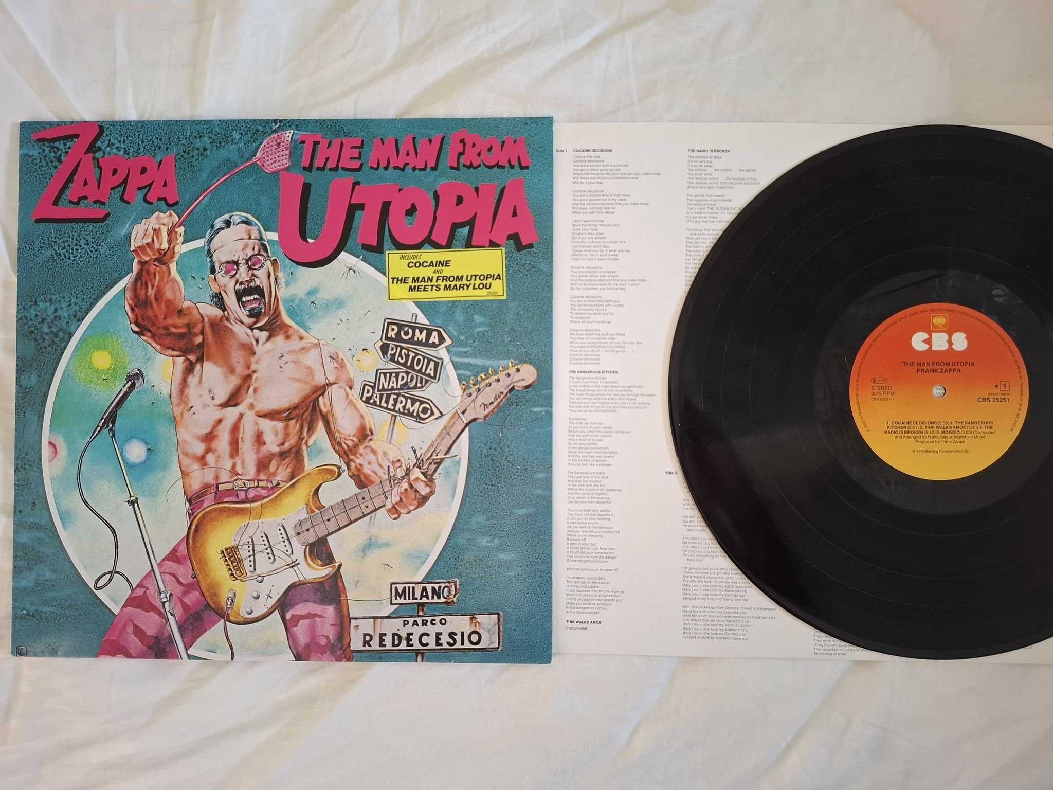 Omslagsbild för skivan ZAPPA the man from utopia LP -83 CBS 25251