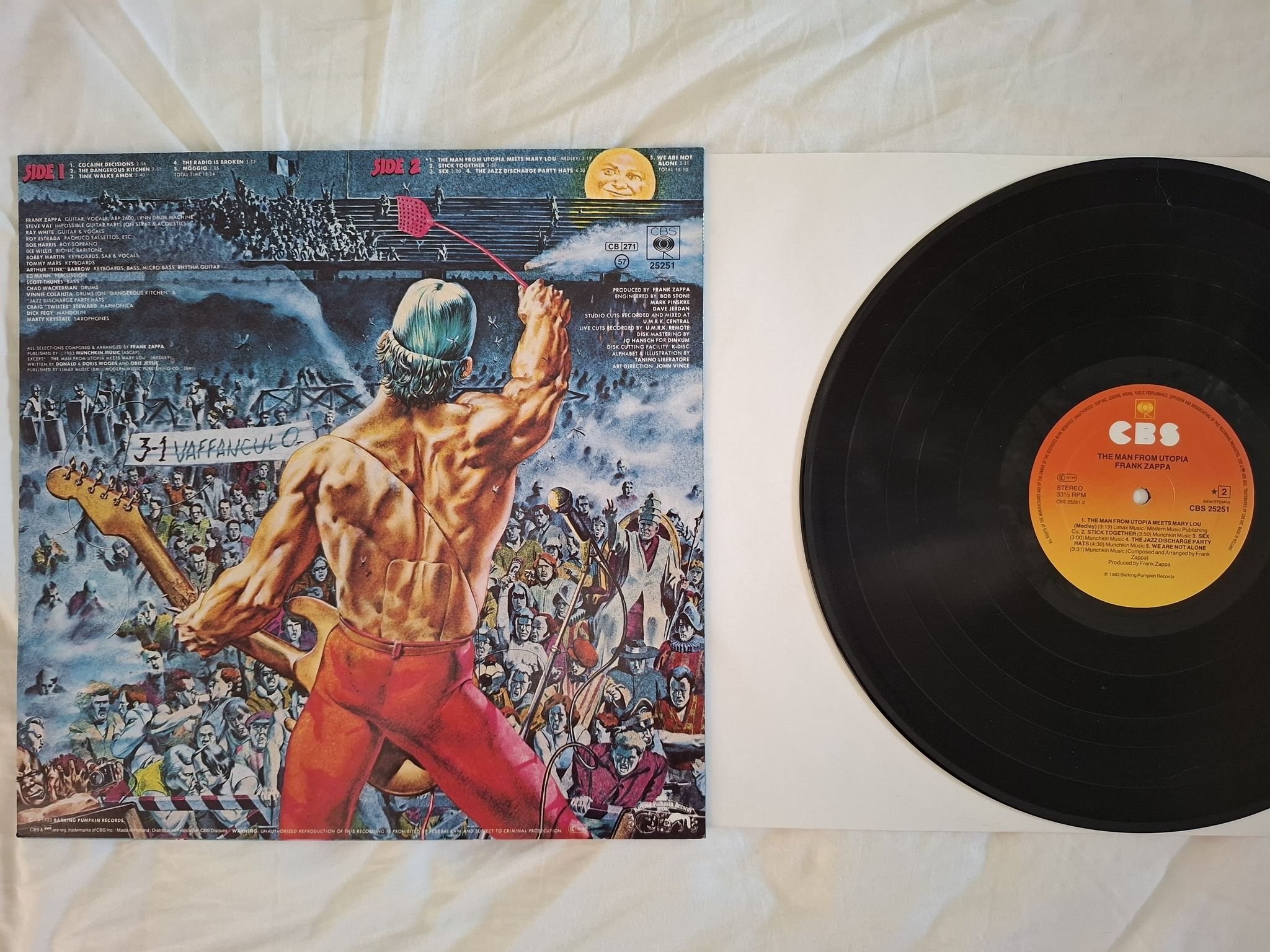 Omslagsbild för skivan ZAPPA the man from utopia LP -83 CBS 25251