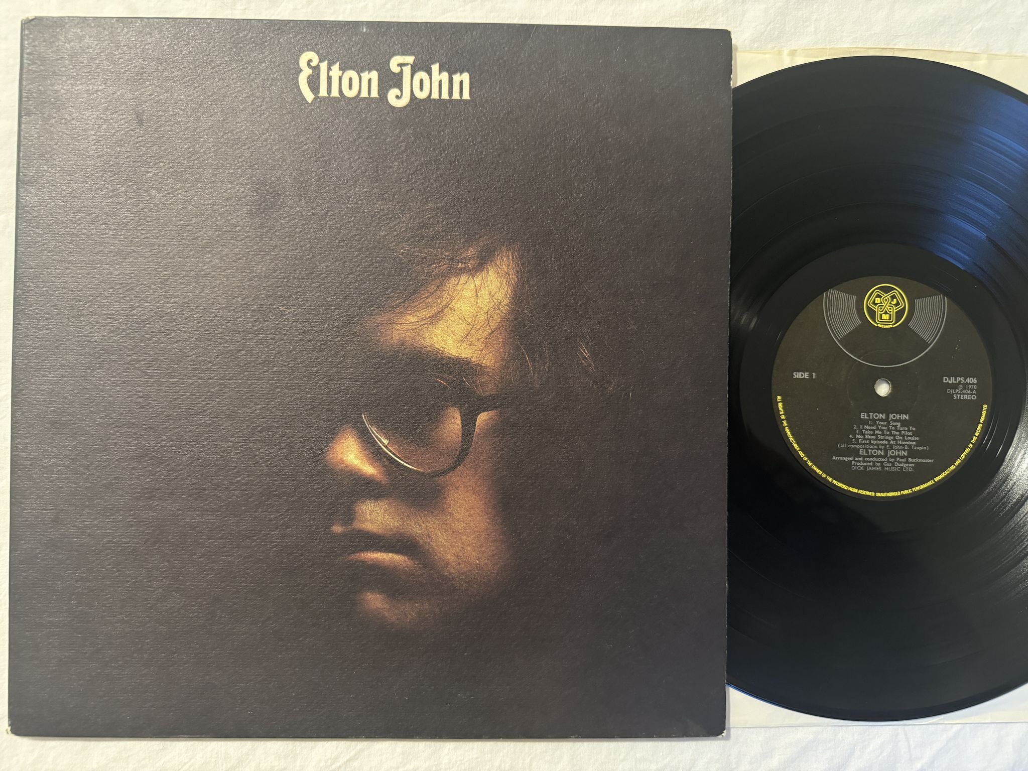 Omslagsbild för skivan ELTON JOHN elton john LP -70 DJLPS 406 DJM Records