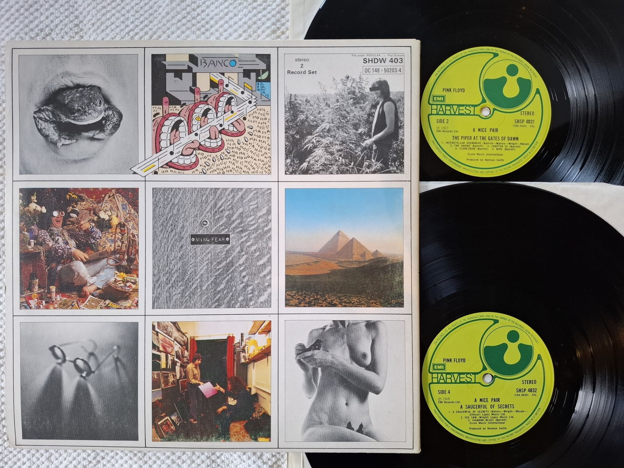 Omslagsbild för skivan PINK FLOYD a nice pair 2xLP -73 SHDW 403 Harvest