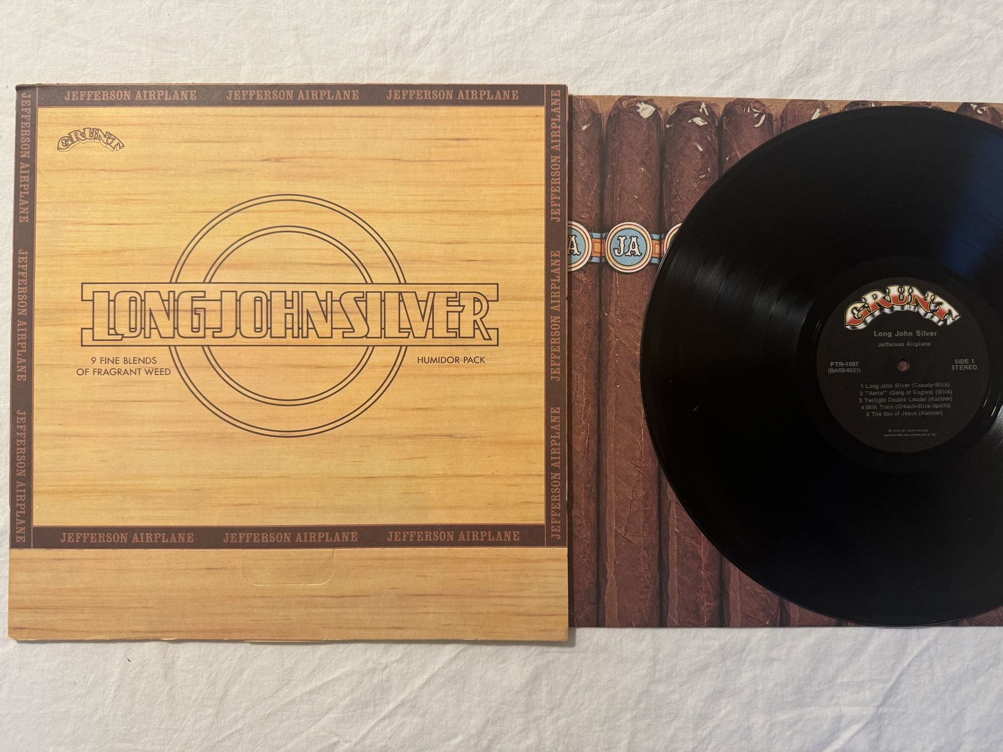 Omslagsbild för skivan JEFFERSON AIRPLANE long john silver LP -72 US FTR-1007 Grunt