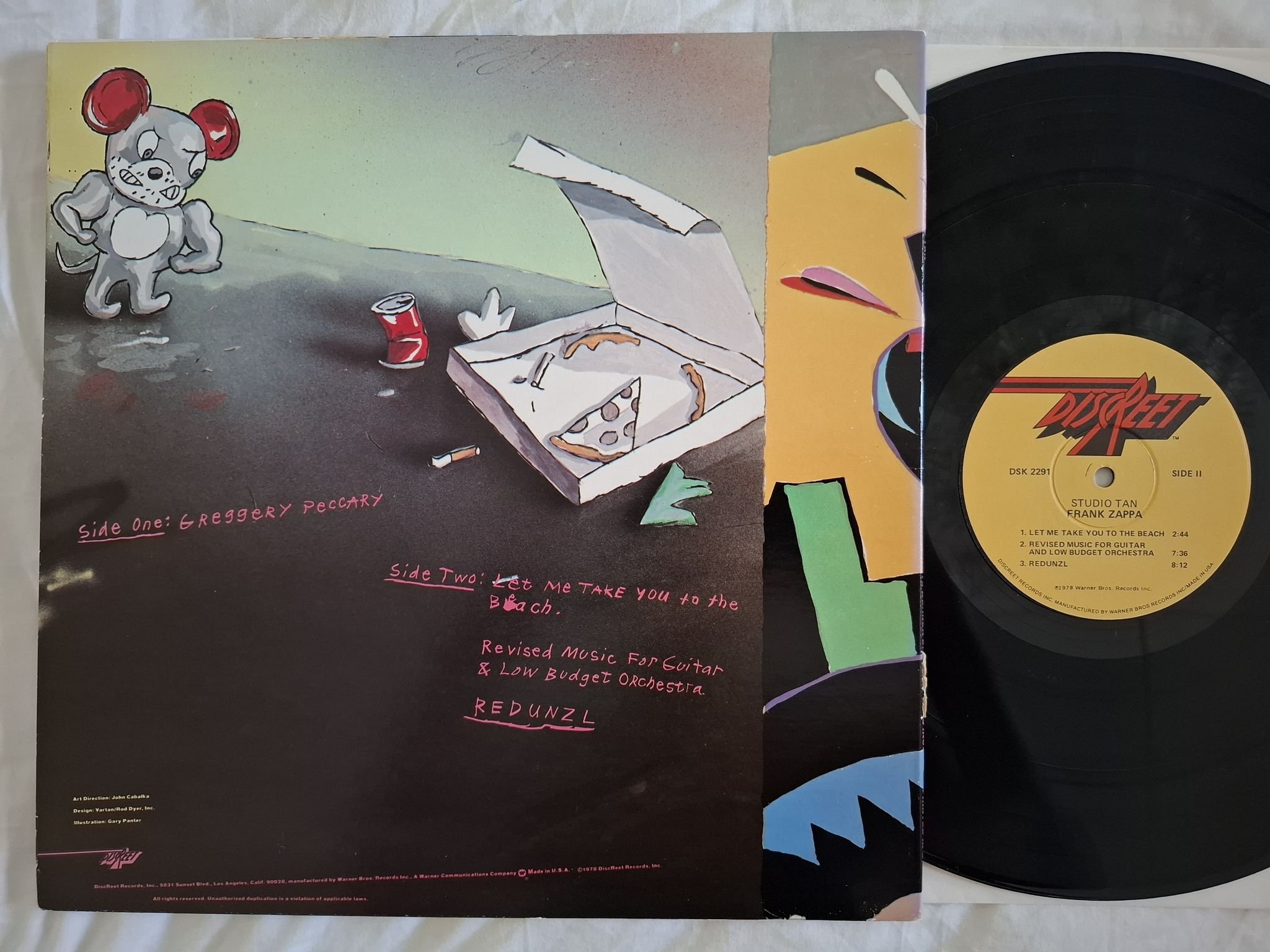 Omslagsbild för skivan FRANK ZAPPA studio tan LP -78 DSK 2291 Discreet
