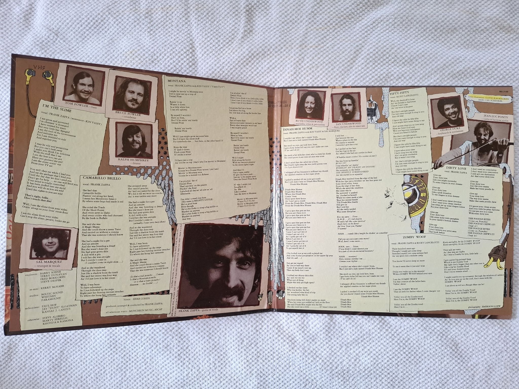 Omslagsbild för skivan THE MOTHERS over-nite sensation LP -73 2149 Discreet MS