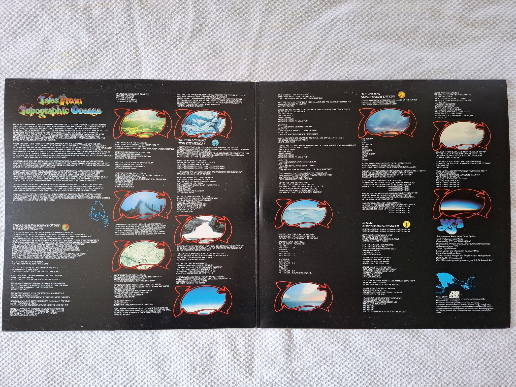 Omslagsbild för skivan YES tales from topographic oceans 2x LP -73 Atlantic K80001