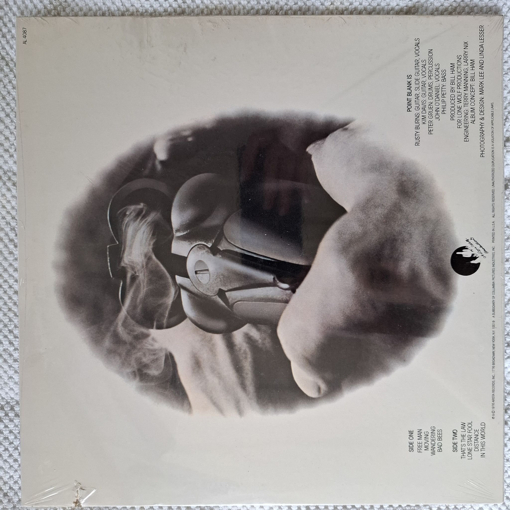 Omslagsbild för skivan POINT BLANK point blank LP -76 Arista AL 4087