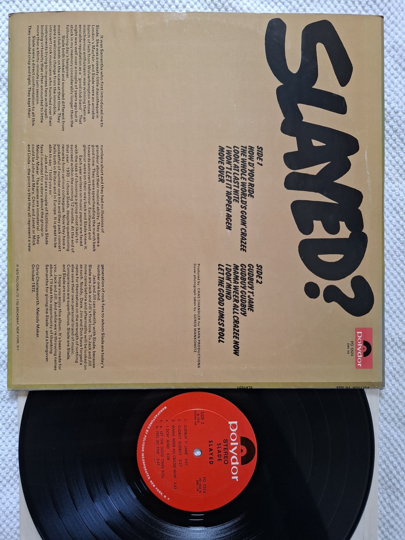 Omslagsbild för skivan SLADE slayed? LP -72 US polydor PD 5524