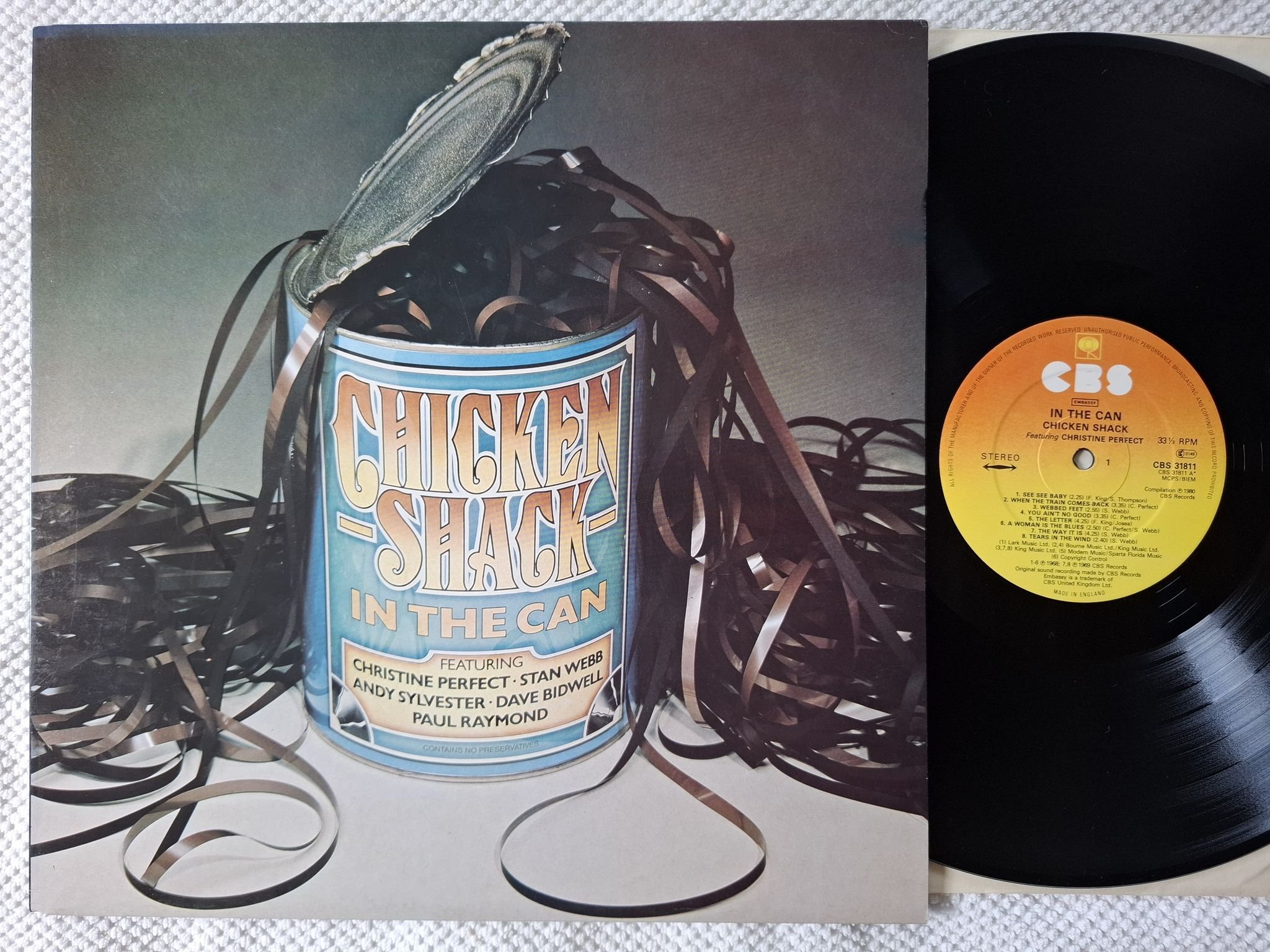 Omslagsbild för skivan CHICKEN ft. CHRISTINE PERFECT in the can LP -80 CBS 31811