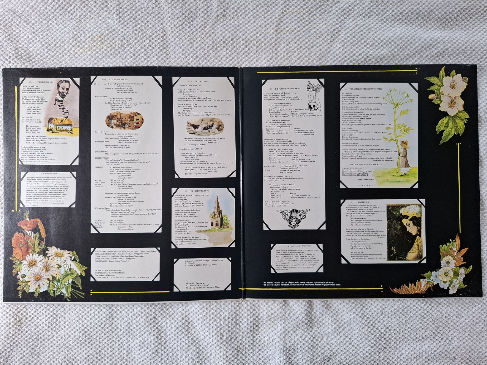 Omslagsbild för skivan GENESIS nursery cryme LP -71 Philips 6369 916