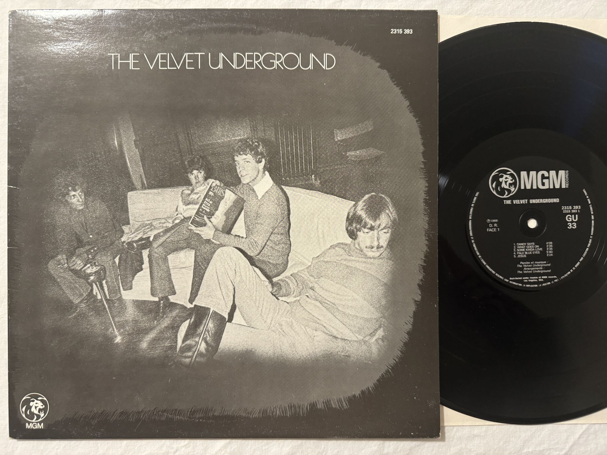 Omslagsbild för skivan THE VELVET UNDERGROUND the velvet underground LP -69 FRA MGM Records 2315 393