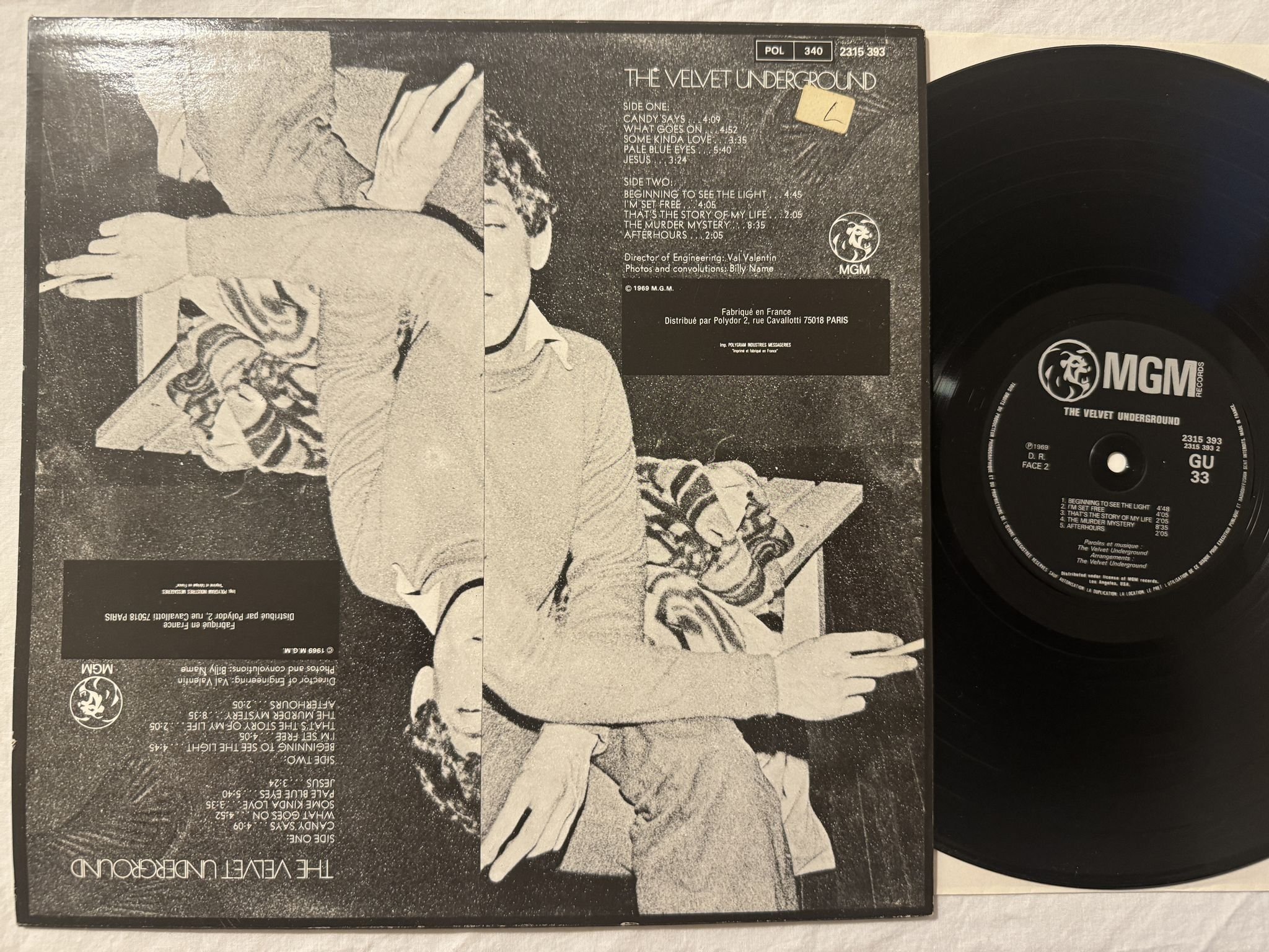 Omslagsbild för skivan THE VELVET UNDERGROUND the velvet underground LP -69 FRA MGM Records 2315 393