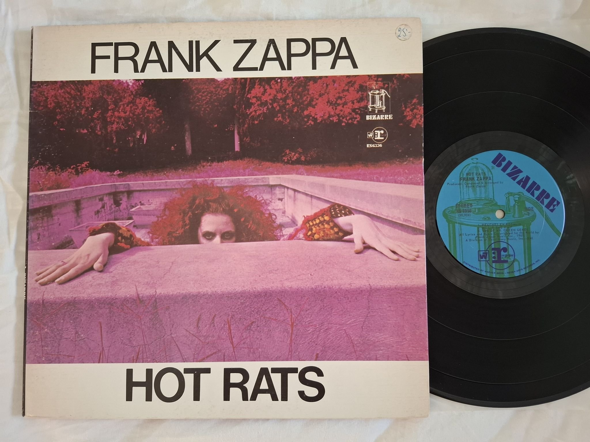 Omslagsbild för skivan FRANK ZAPPA hot rats LP -69 RS 6356 Reprise Records