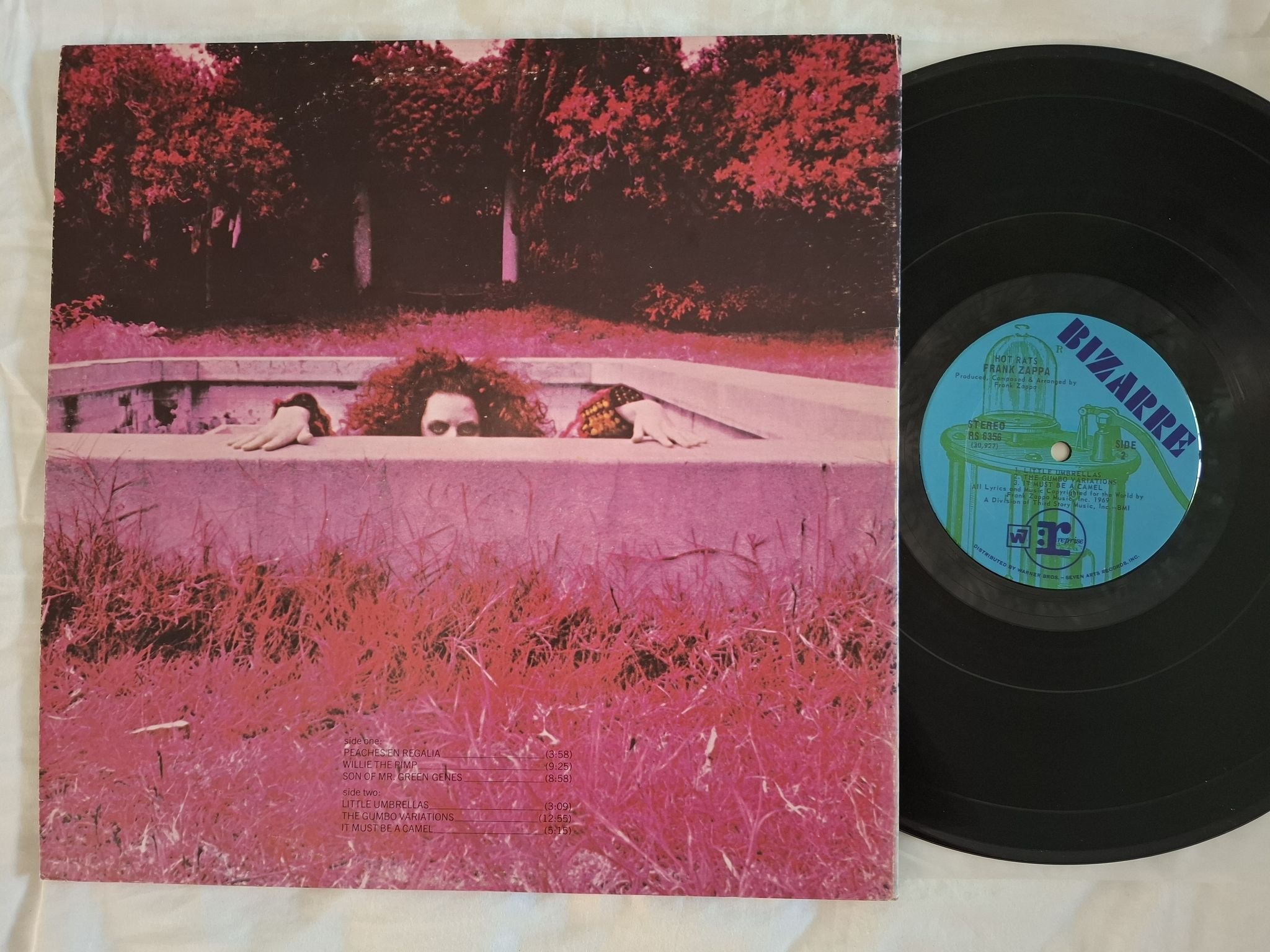 Omslagsbild för skivan FRANK ZAPPA hot rats LP -69 RS 6356 Reprise Records