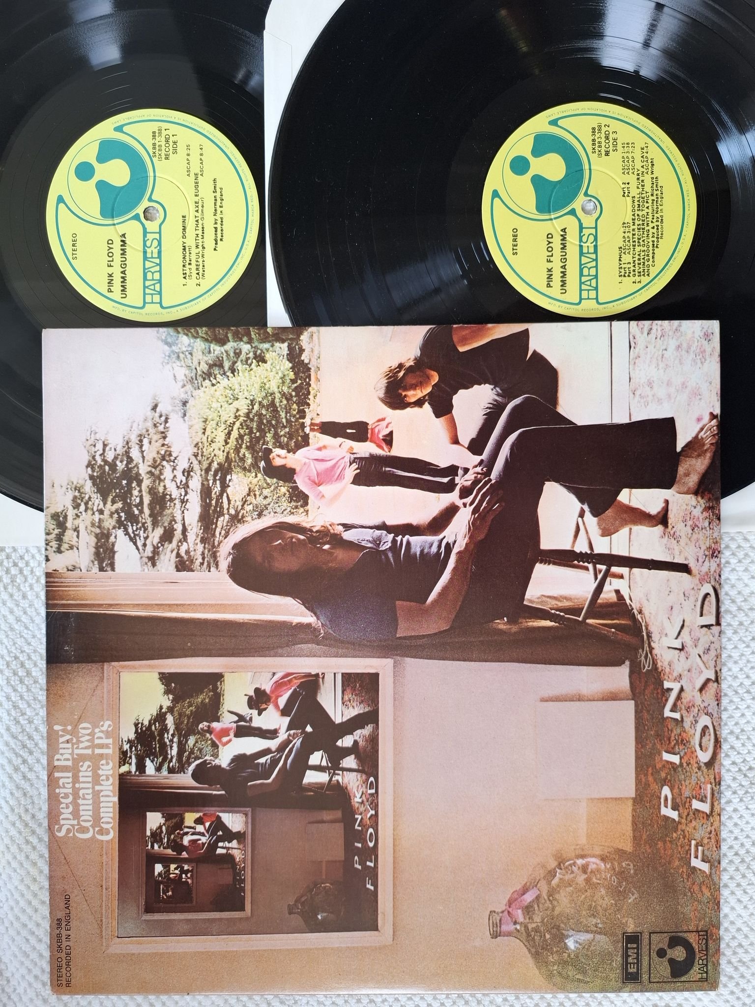 Omslagsbild för skivan PINK FLOYD ummagumma 2xLP -69 SKBB-388 Harvest