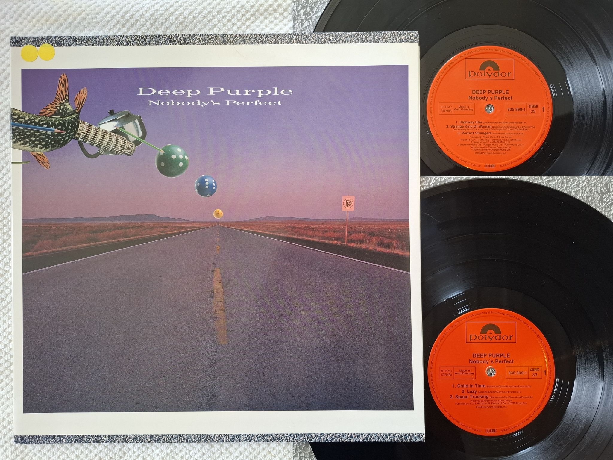 Omslagsbild för skivan DEEP PURPLE nobody´s perfect 2xLP -88 835 897-2 Polydor