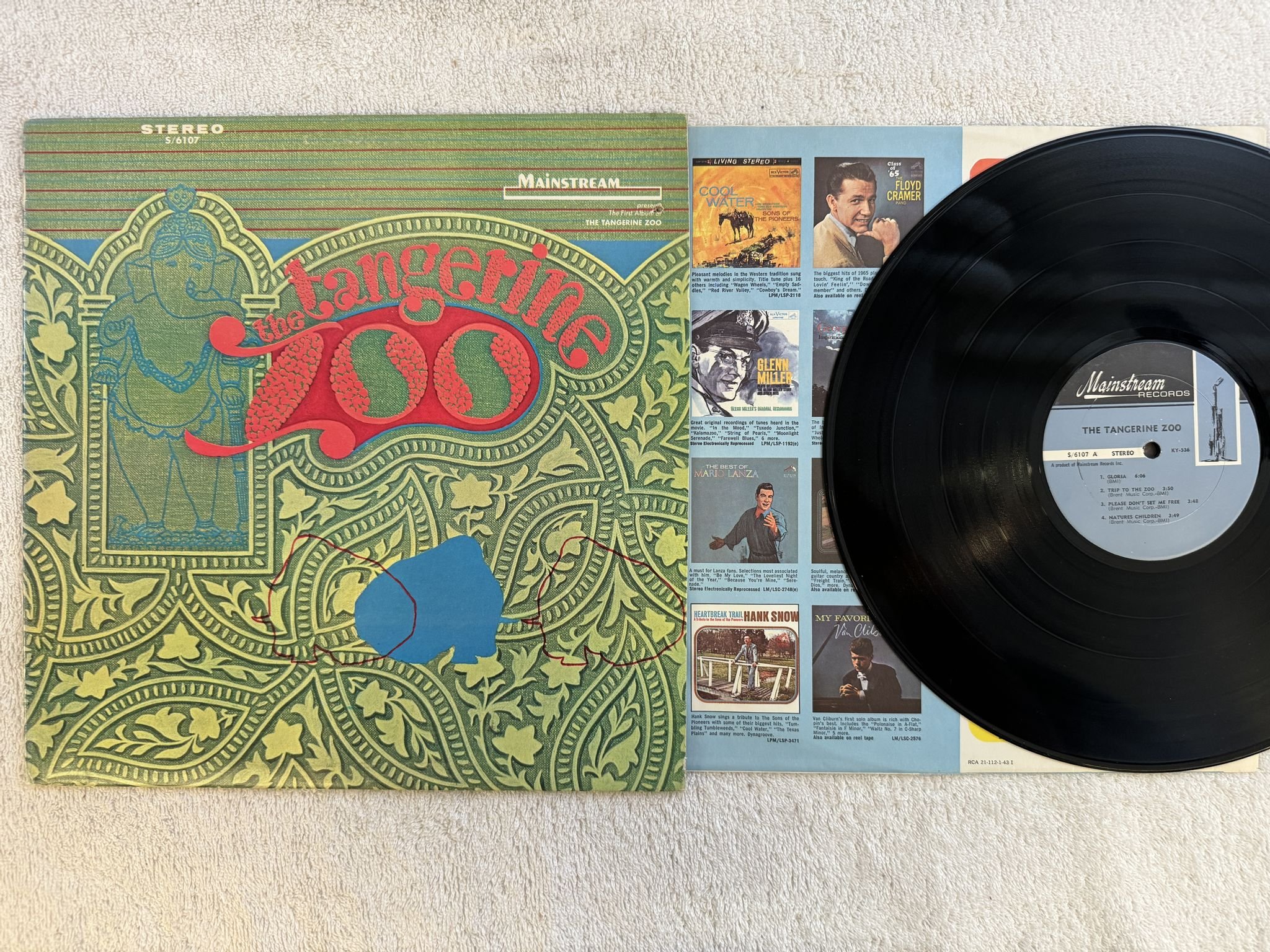 Omslagsbild för skivan THE TANGERINE ZOO the tangerine zoo LP -68 S/6107 Mainstream Records