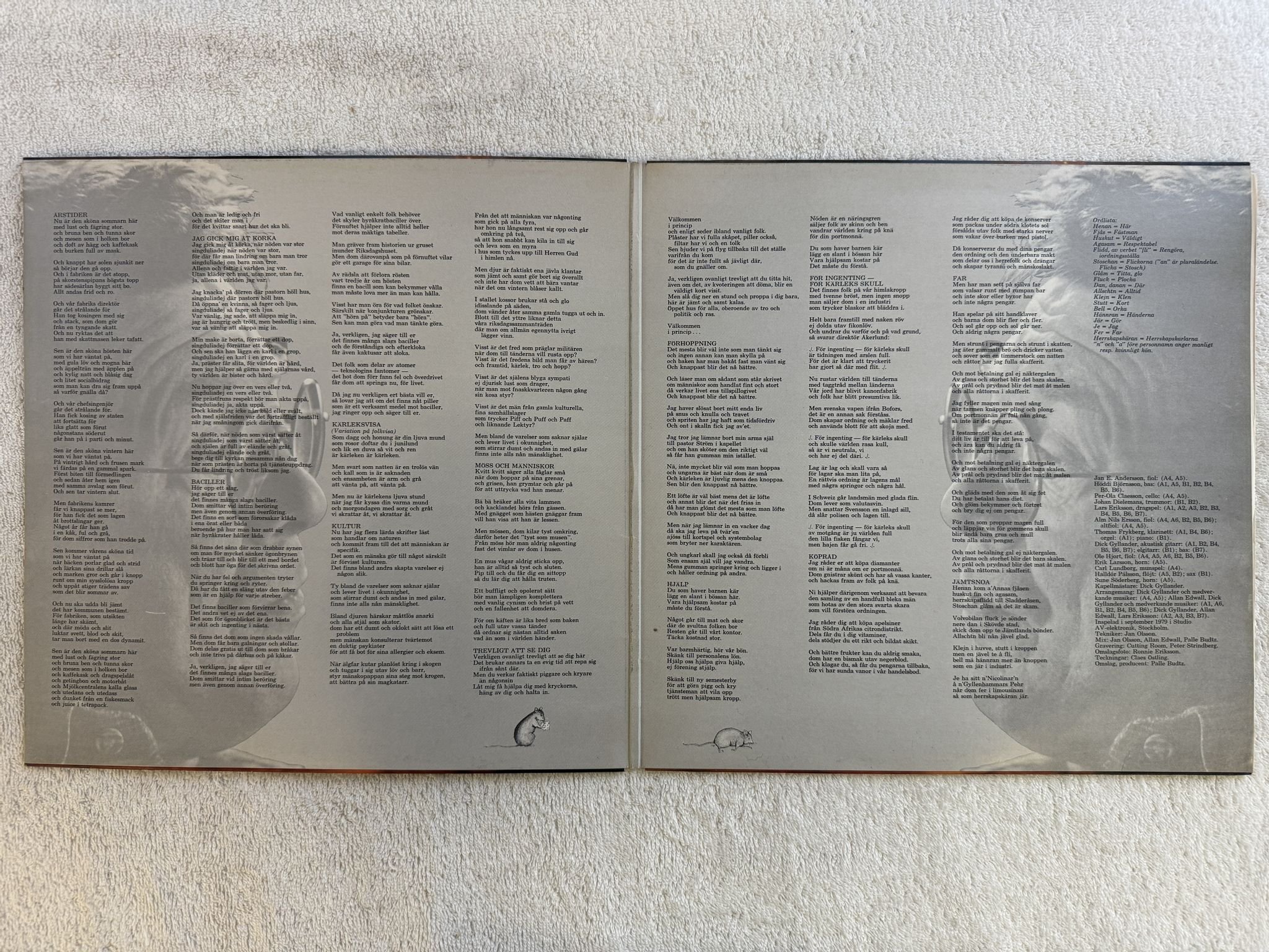 Omslagsbild för skivan ALLAN EDWALL grovdoppa LP -79 SWE BS 791022 A disc