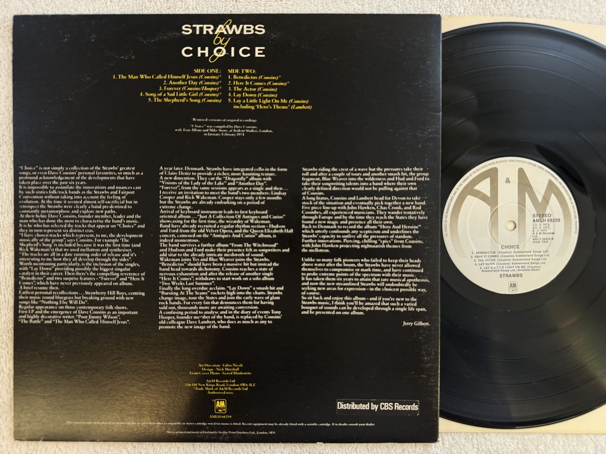 Omslagsbild för skivan STRAWBS strawbs by choice LP -74 AMLH 68259 A&M Records