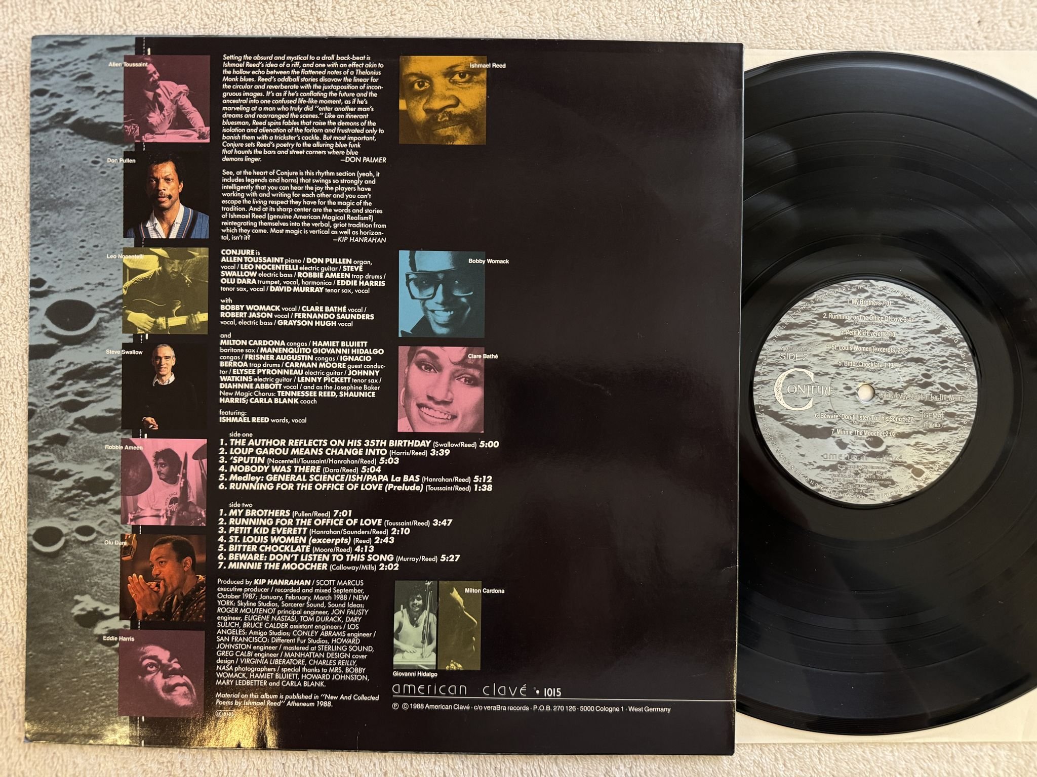 Omslagsbild för skivan CONJURE cab colloway stands in for the moon LP -88 AMCL 1015 American clavé