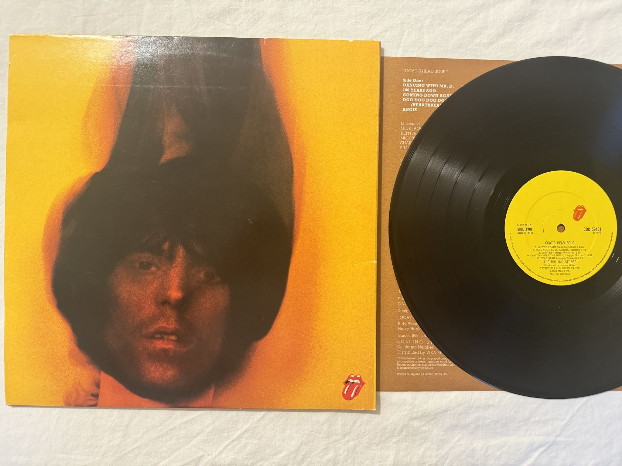 Omslagsbild för skivan THE ROLLING STONES goat´s head soup LP -73 COC 59101 Rolling Stones Records