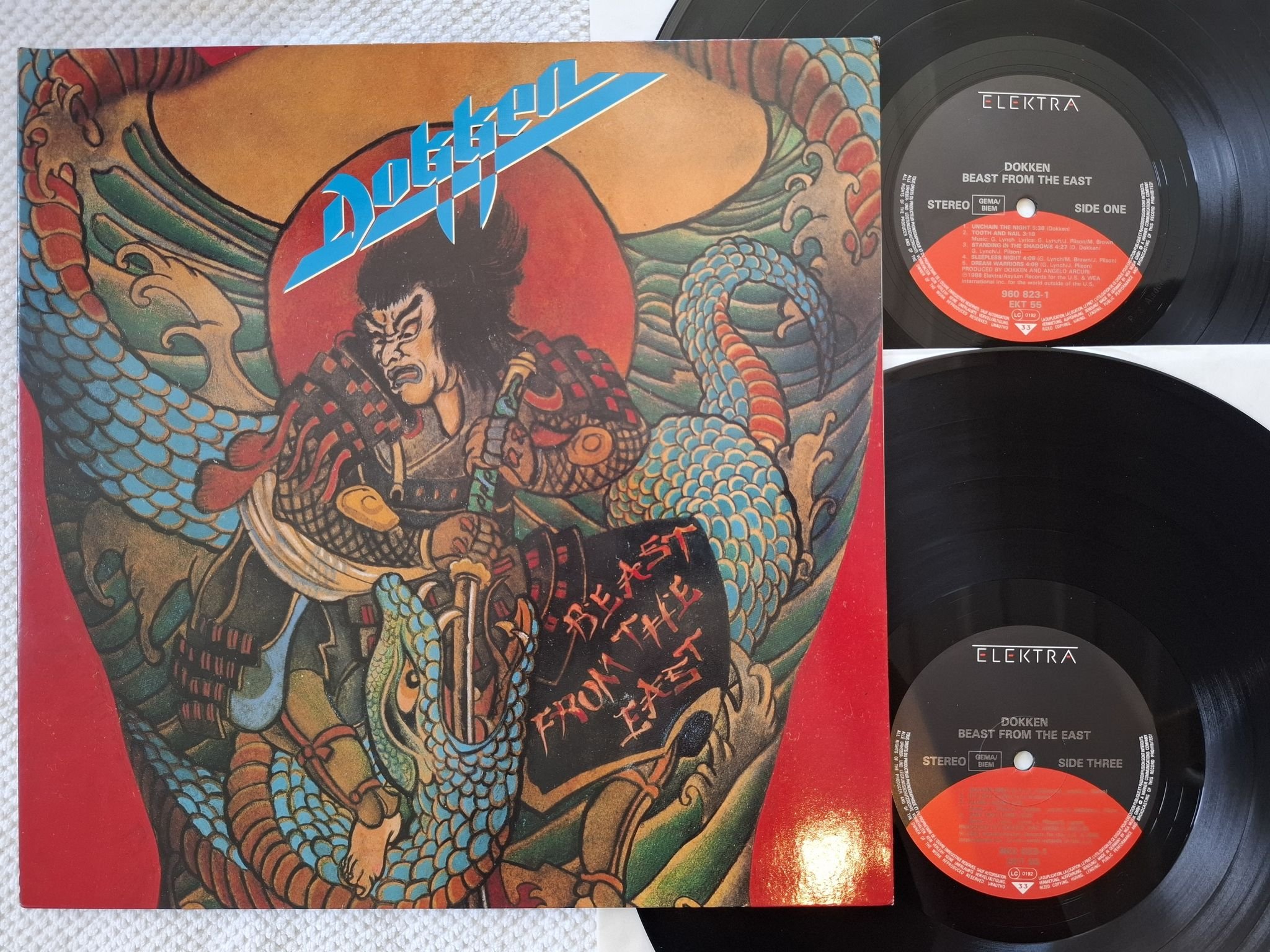 Omslagsbild för skivan DOKKEN beast from the east 2xLP -88 Elektra EKT 55