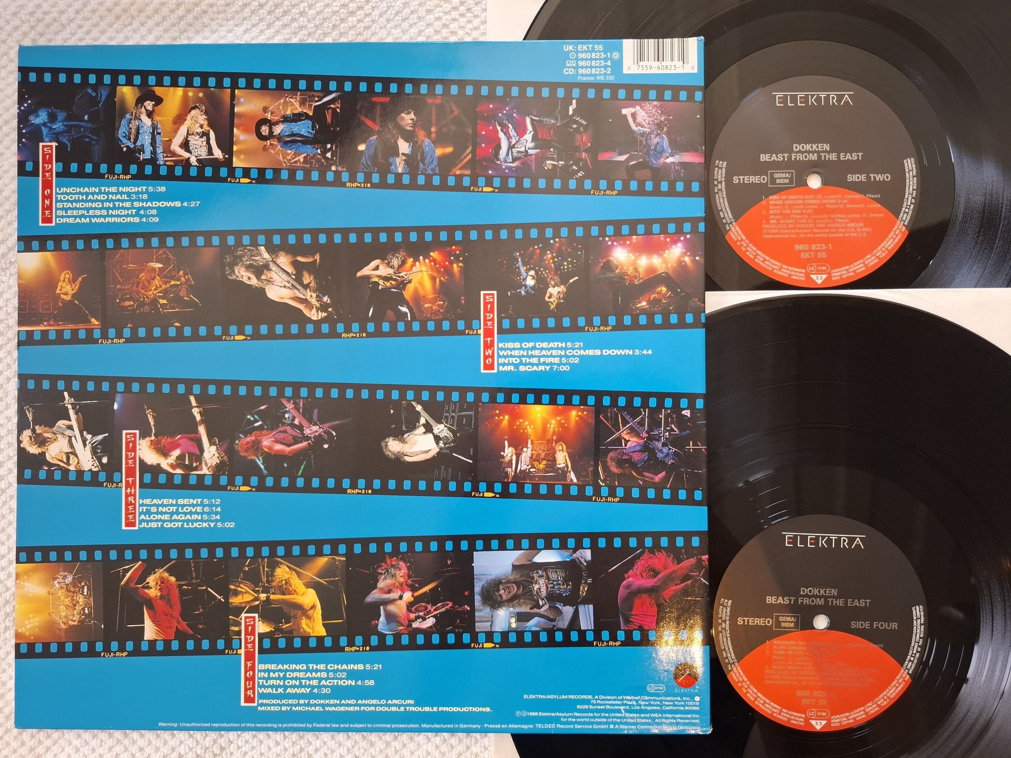 Omslagsbild för skivan DOKKEN beast from the east 2xLP -88 Elektra EKT 55